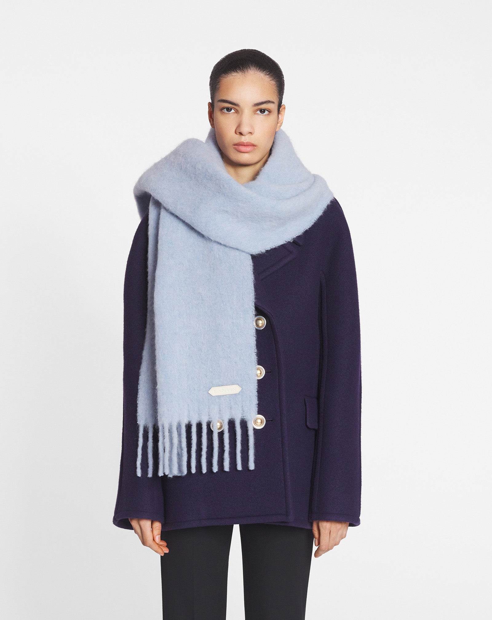 LANVIN FRINGED SCARF IN WOOL