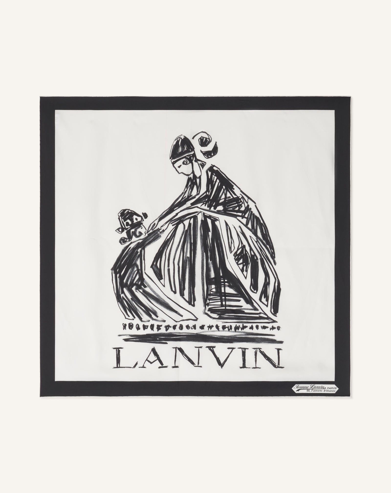 MOTHER & DAUGHTER PRINTED SILK SCARF