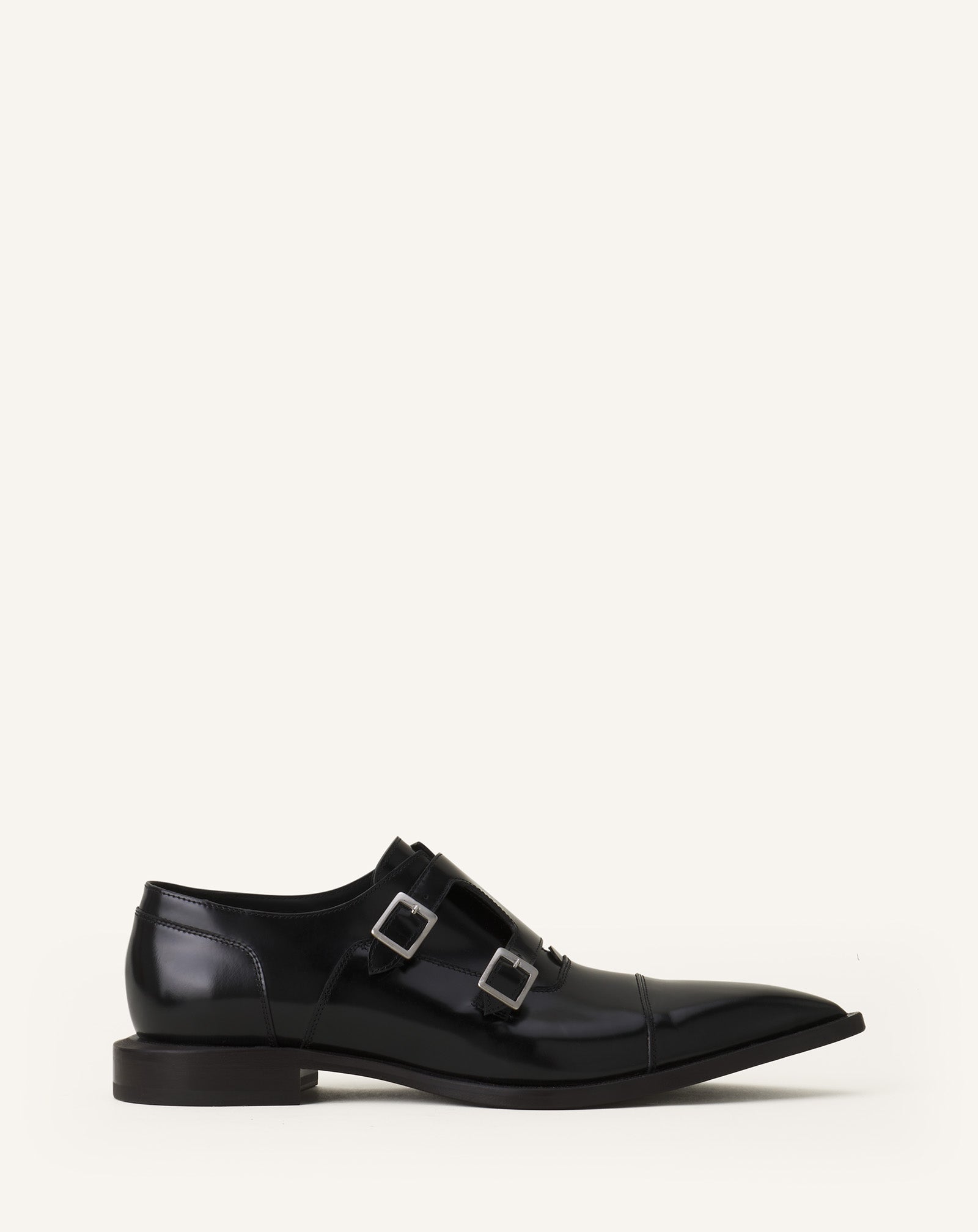 MONK SHOES IN GLOSSY LEATHER