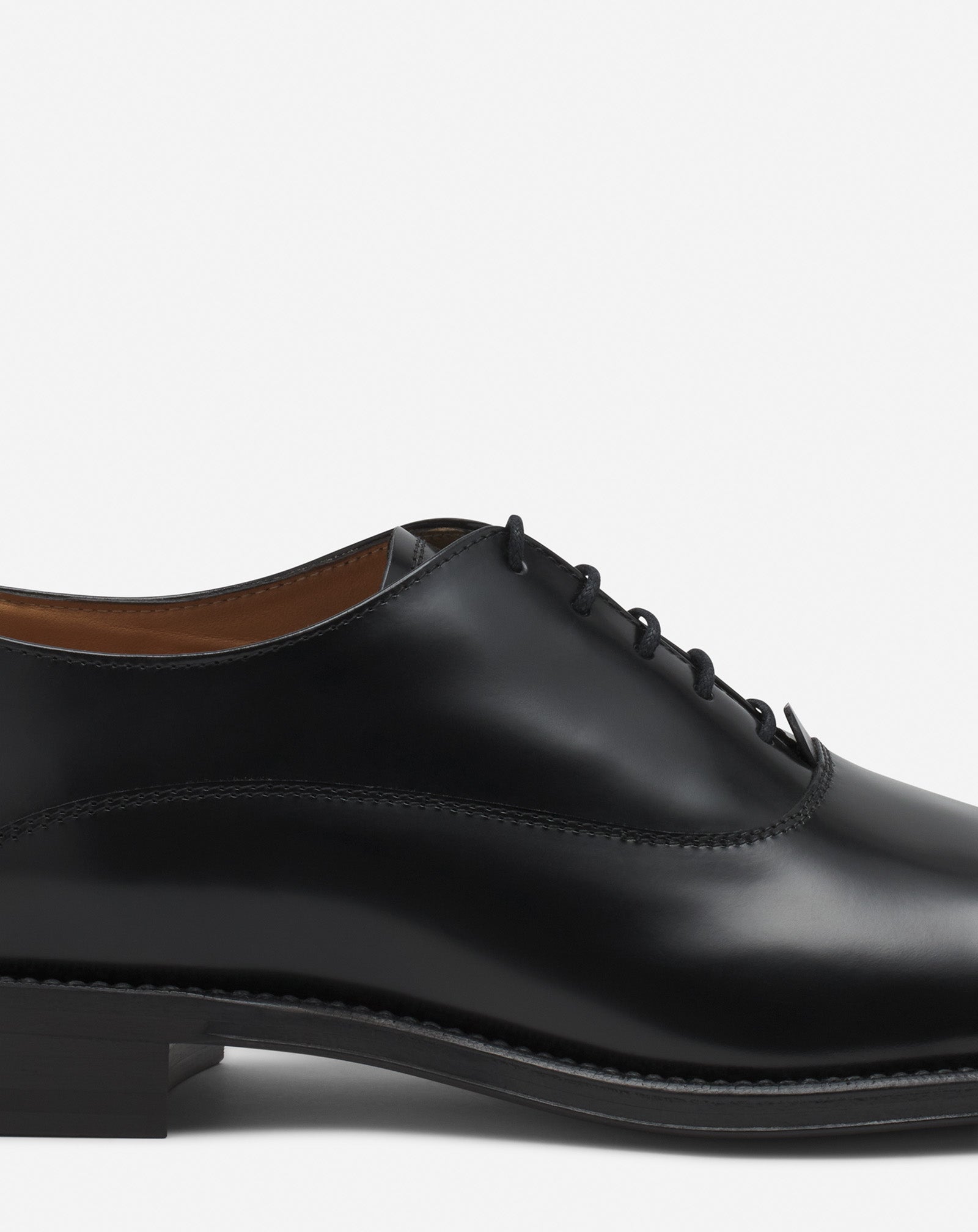 LANVIN SIGNATURE LEATHER OXFORD SHOES