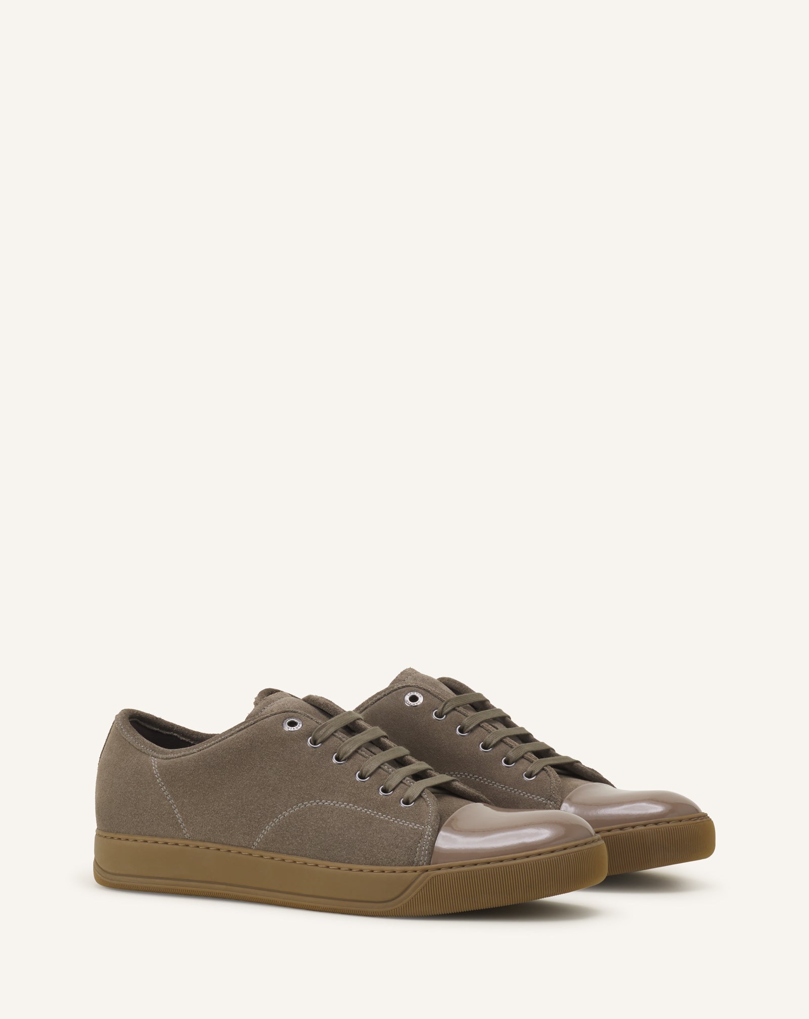 DBB1 PATENT LEATHER AND SUEDE SNEAKERS