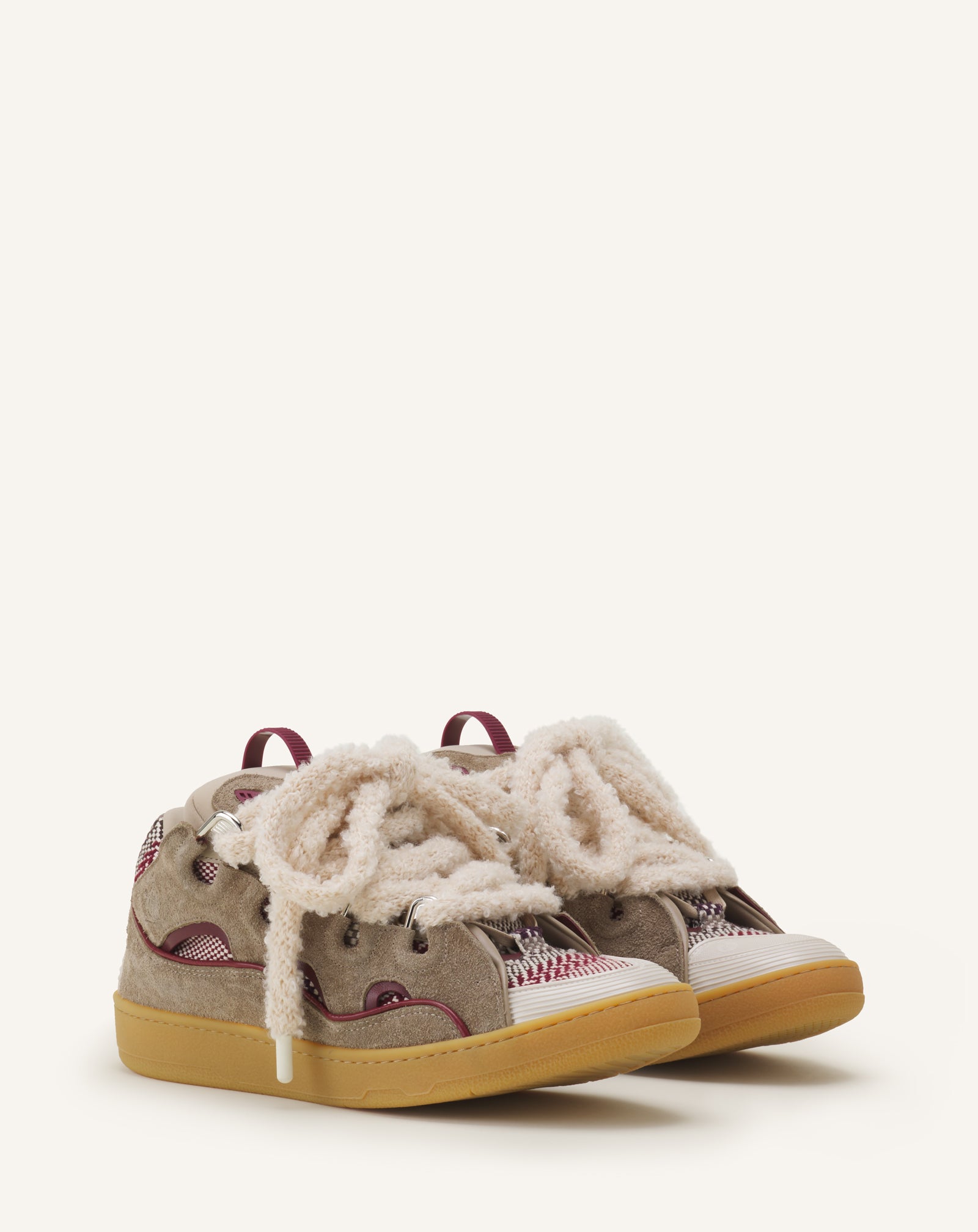 CURB SUEDE SNEAKERS WITH MESH LACES