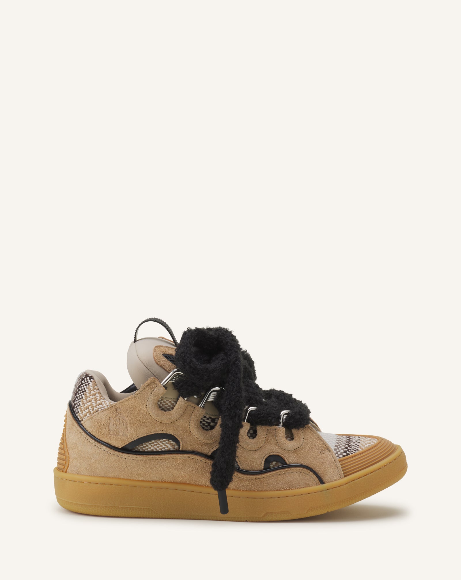 CURB SUEDE SNEAKERS WITH MESH LACES