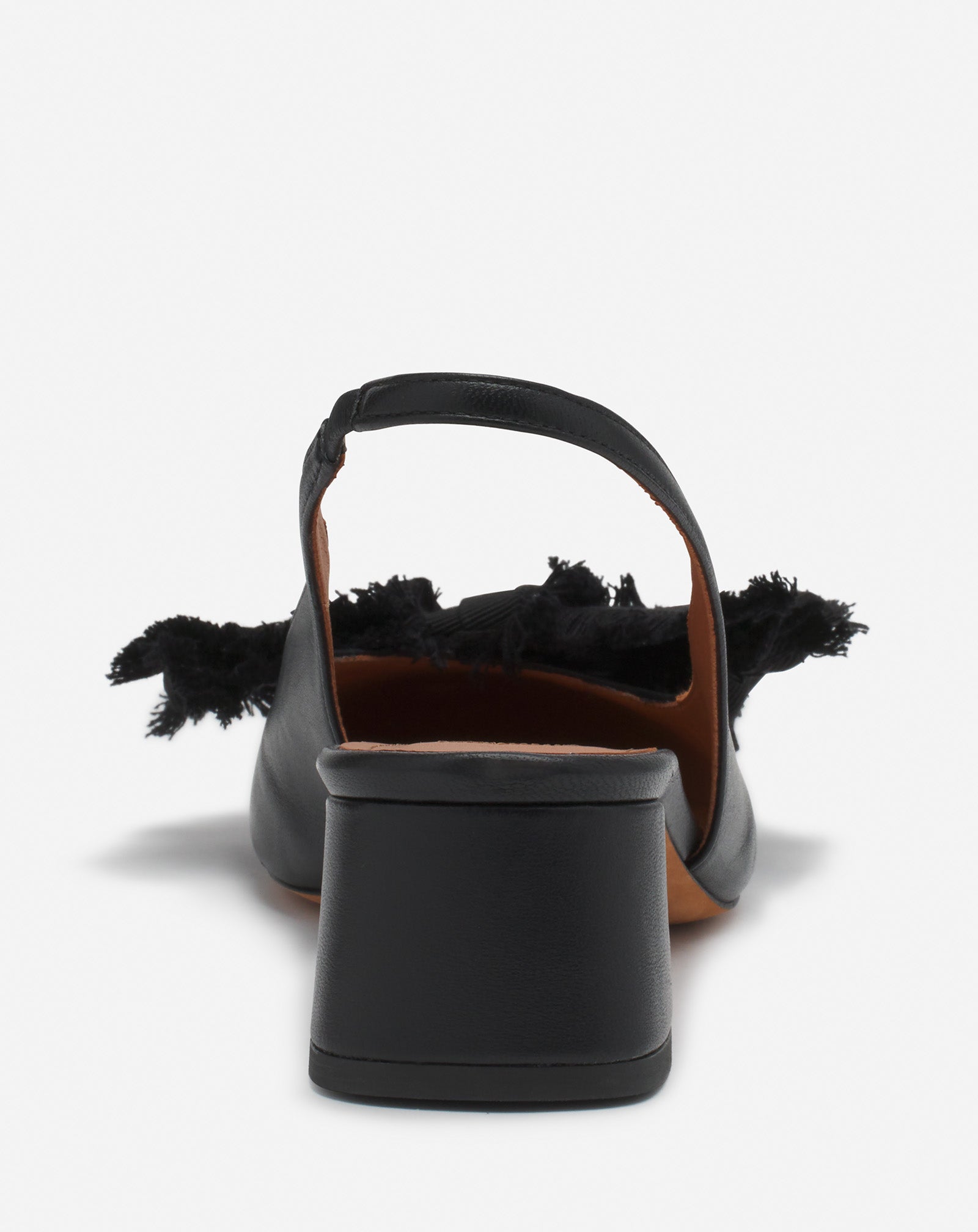 LEATHER HEELED SLINGBACK BALLERINA