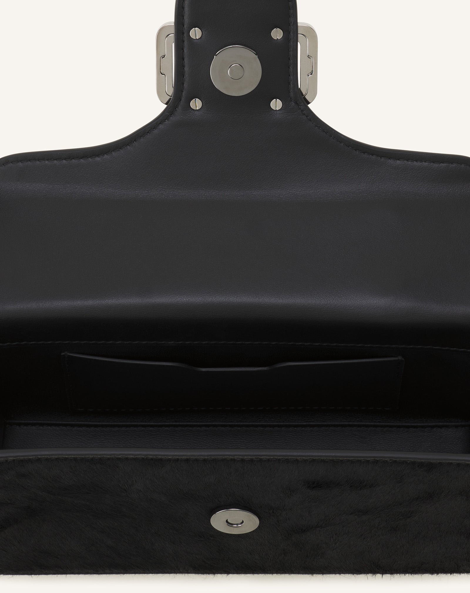 PENCIL CAT NANO LEATHER BAG WITH PONY EFFECT AND RHINESTONES