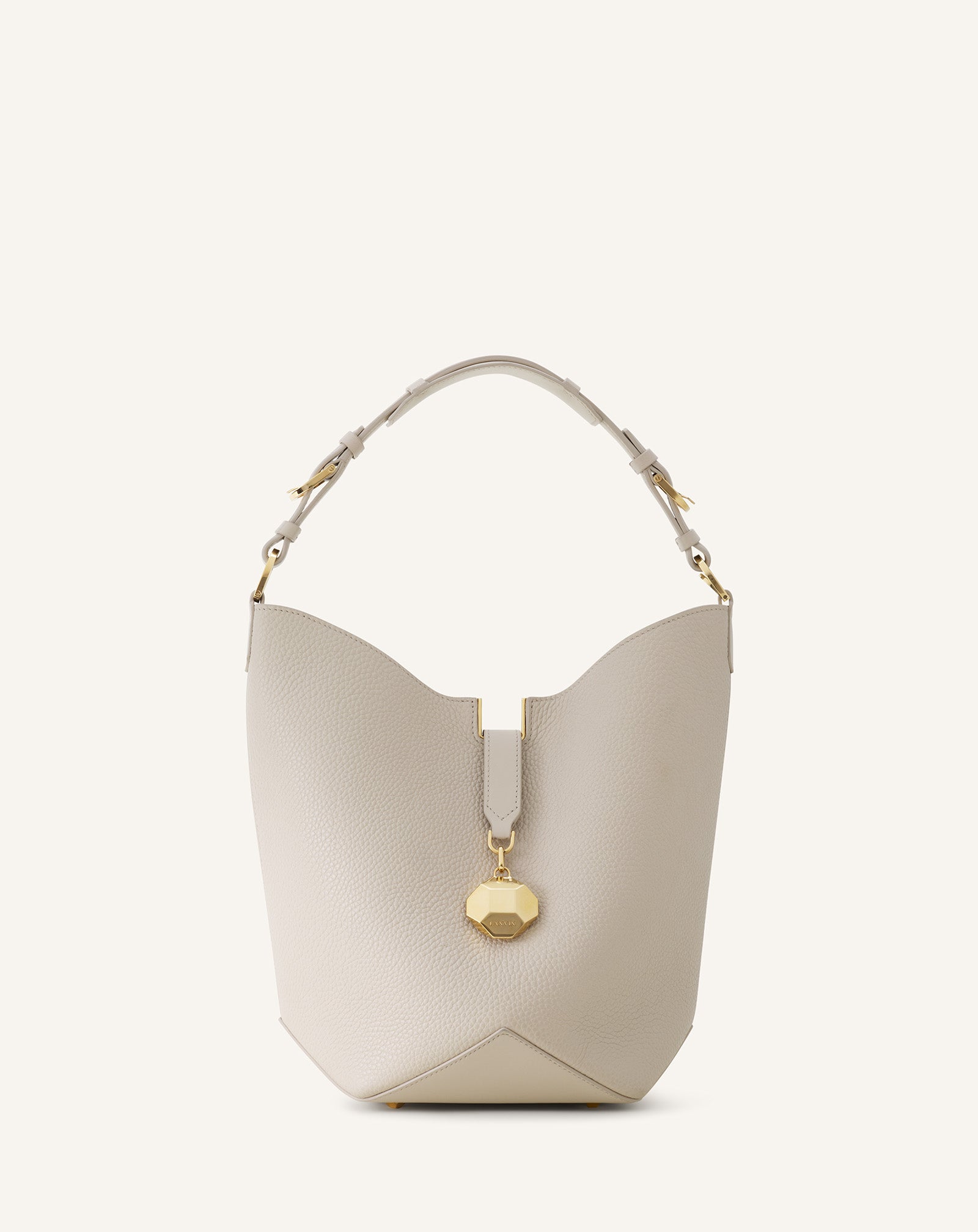 CATCH BY LANVIN BUCKET BAG IN GRAINED LEATHER