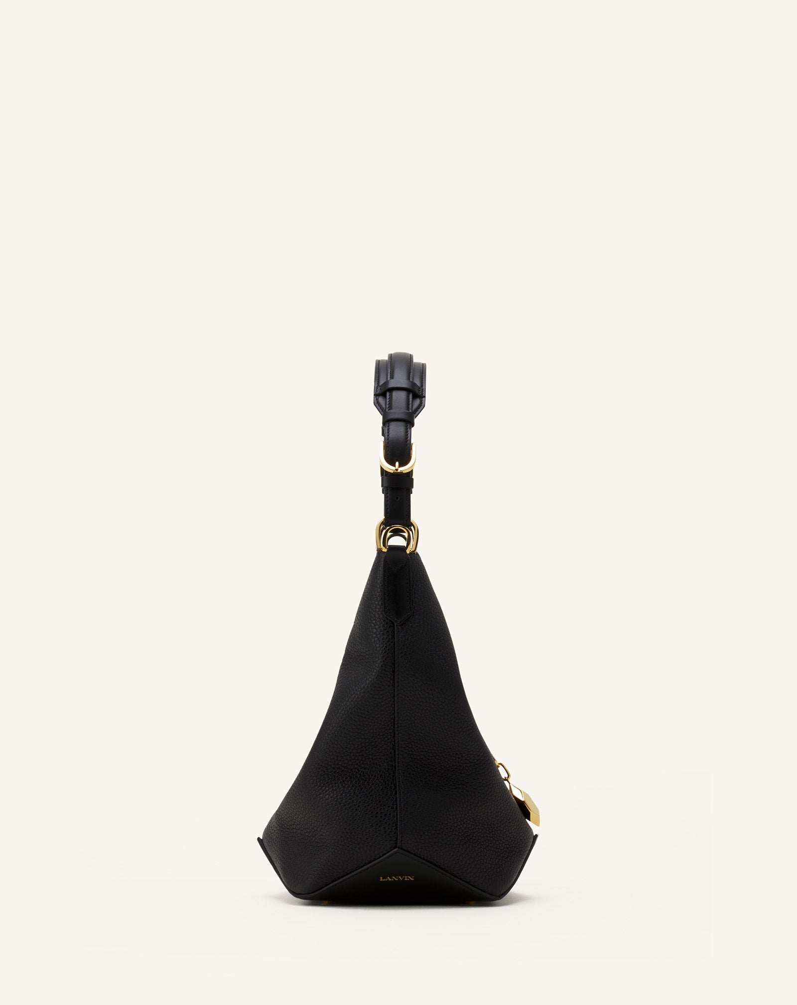 CATCH BY LANVIN MEDIUM BUCKET BAG IN GRAINED LEATHER