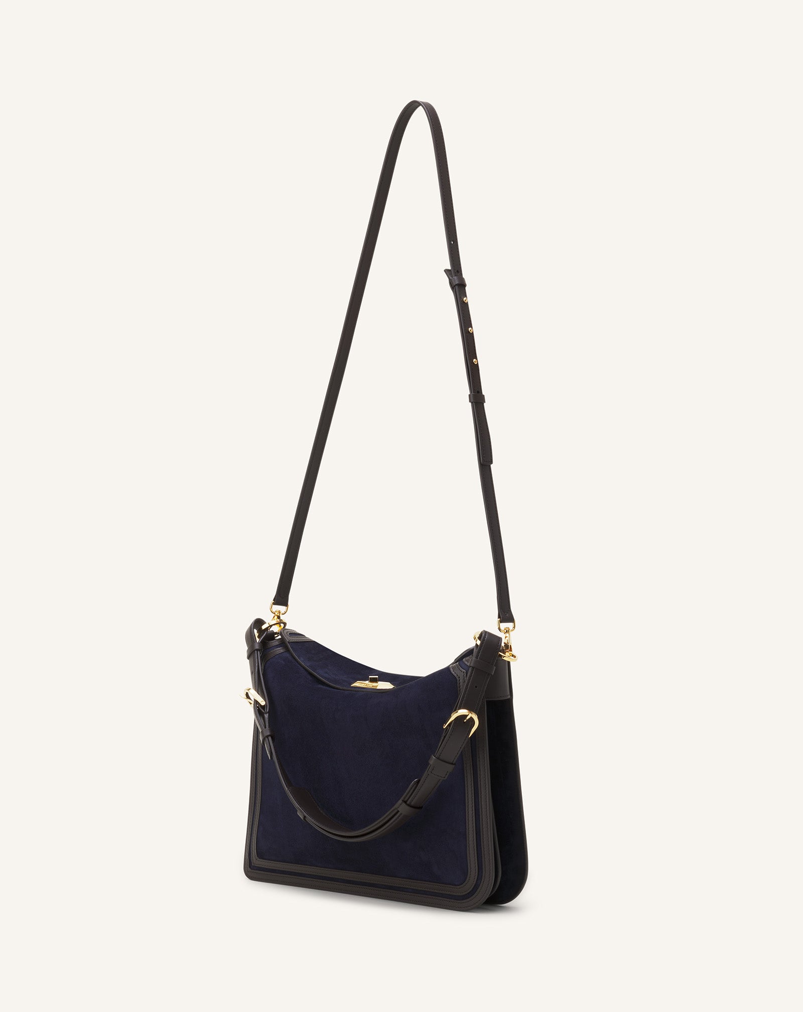 COMPAGNON ASYMMETRICAL BAG IN SUEDE
