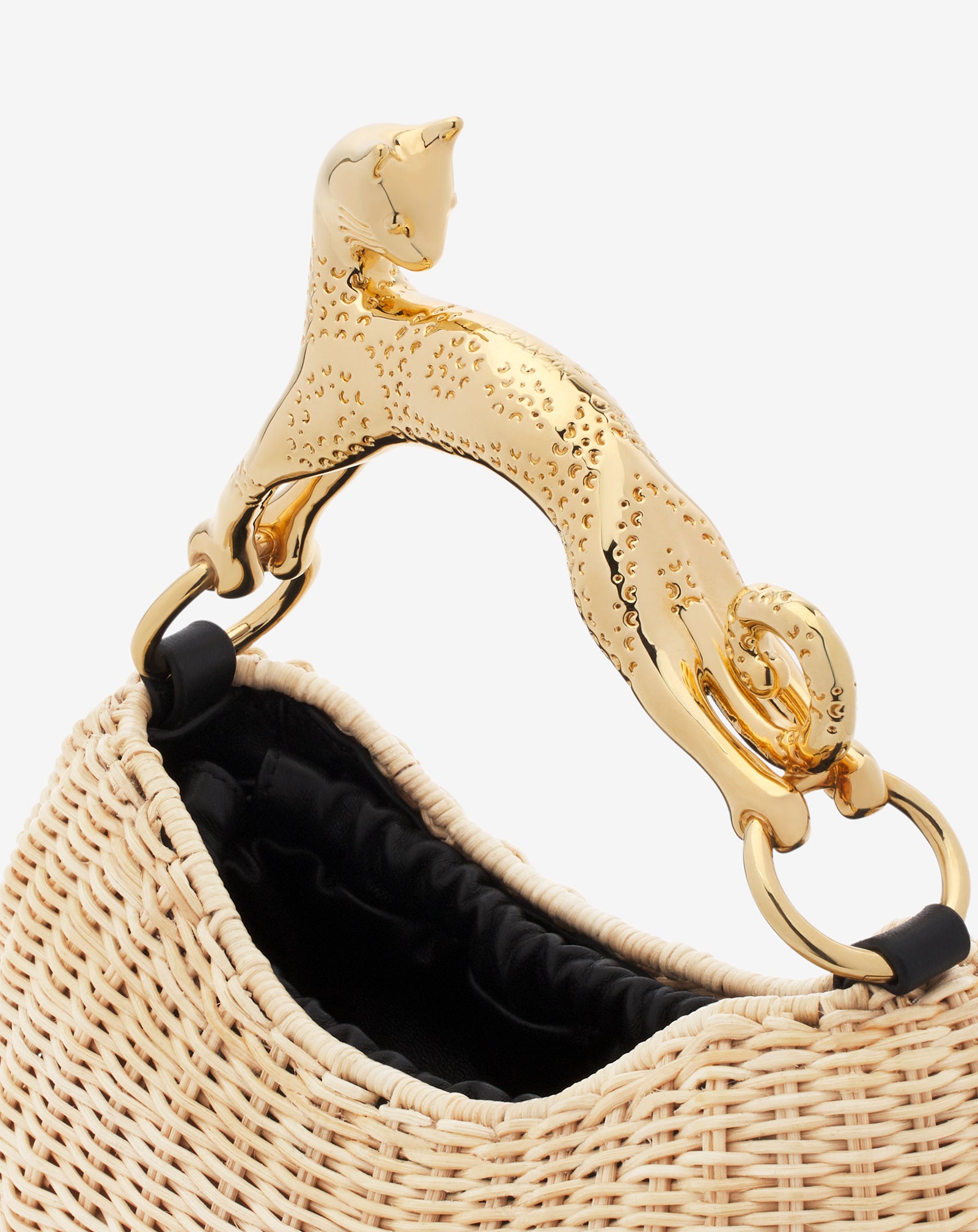 WICKER HOBO CAT BAG SM