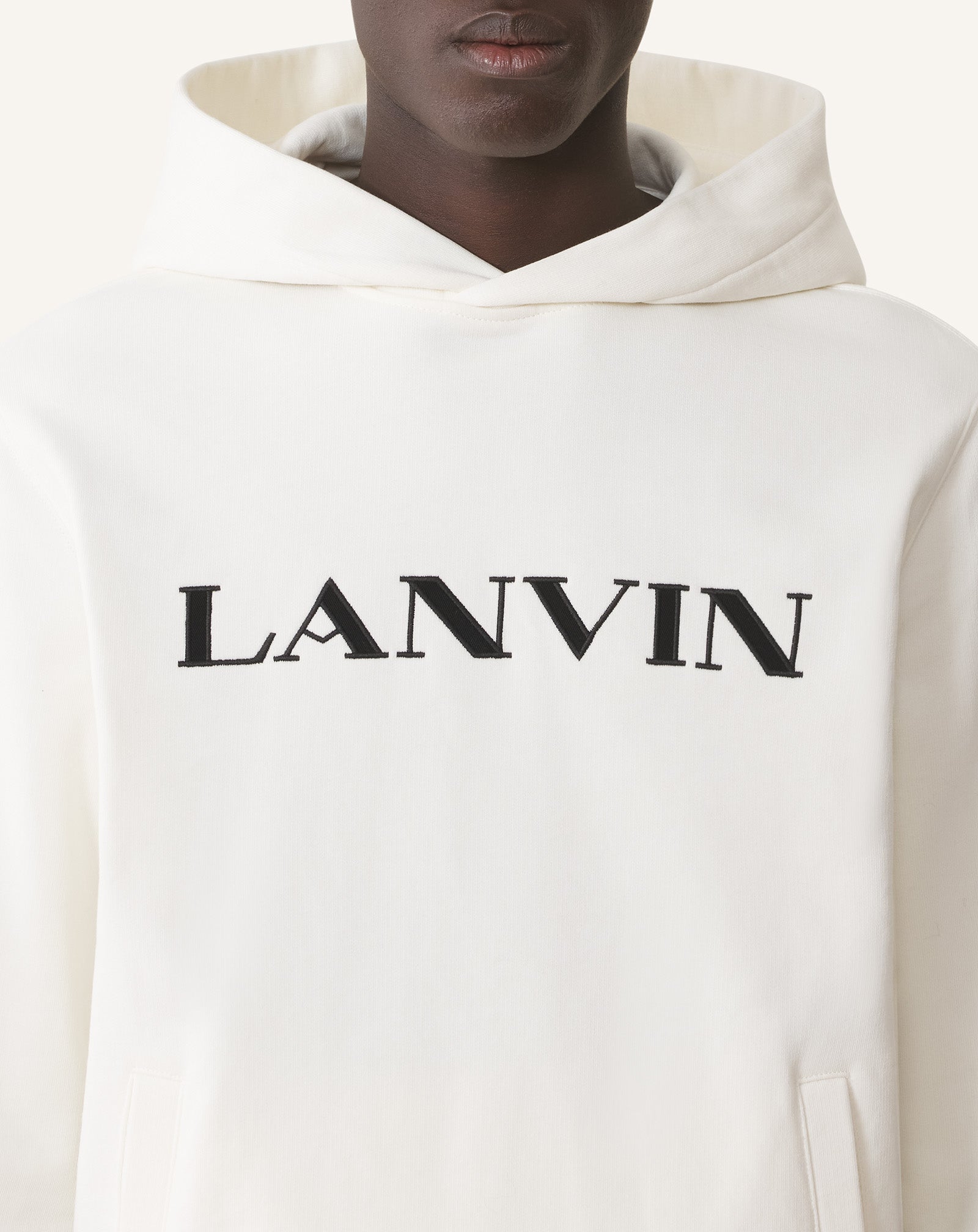 LANVIN EMBROIDERED COTTON HOODIE