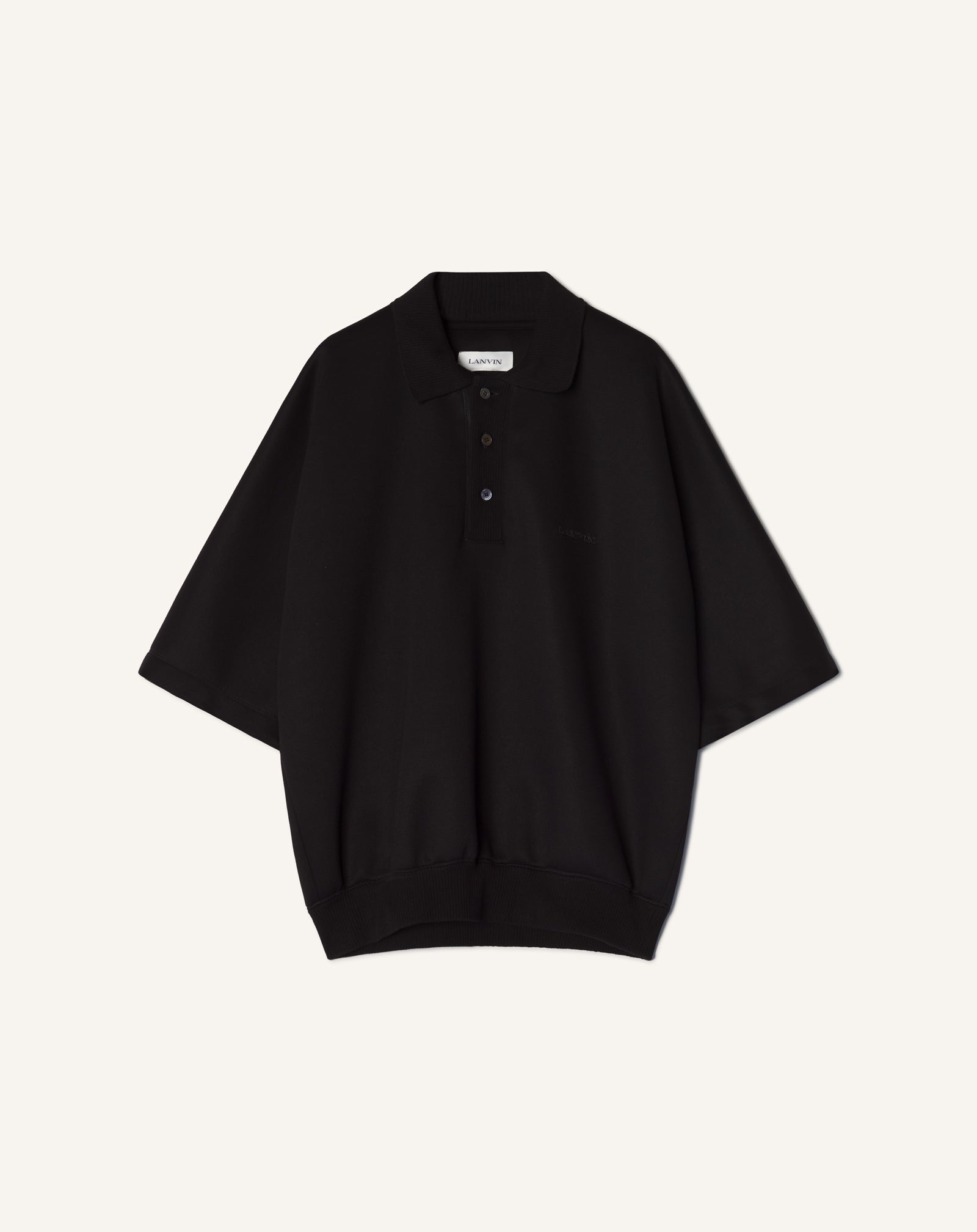 LOOSE-FIT DOUBLE-FACE JERSEY POLO SHIRT