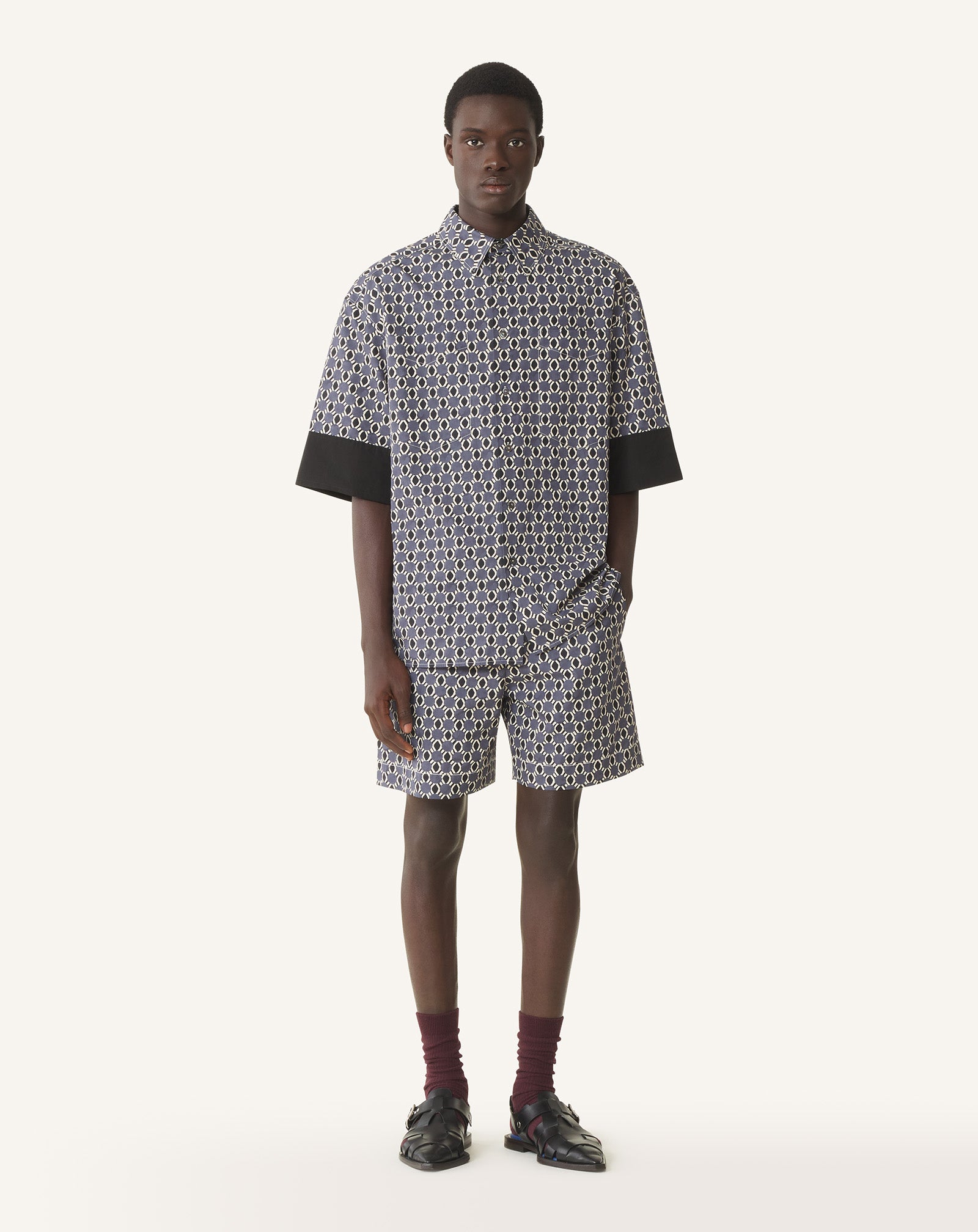 LOOSE-FIT PRINTED COTTON SHIRT