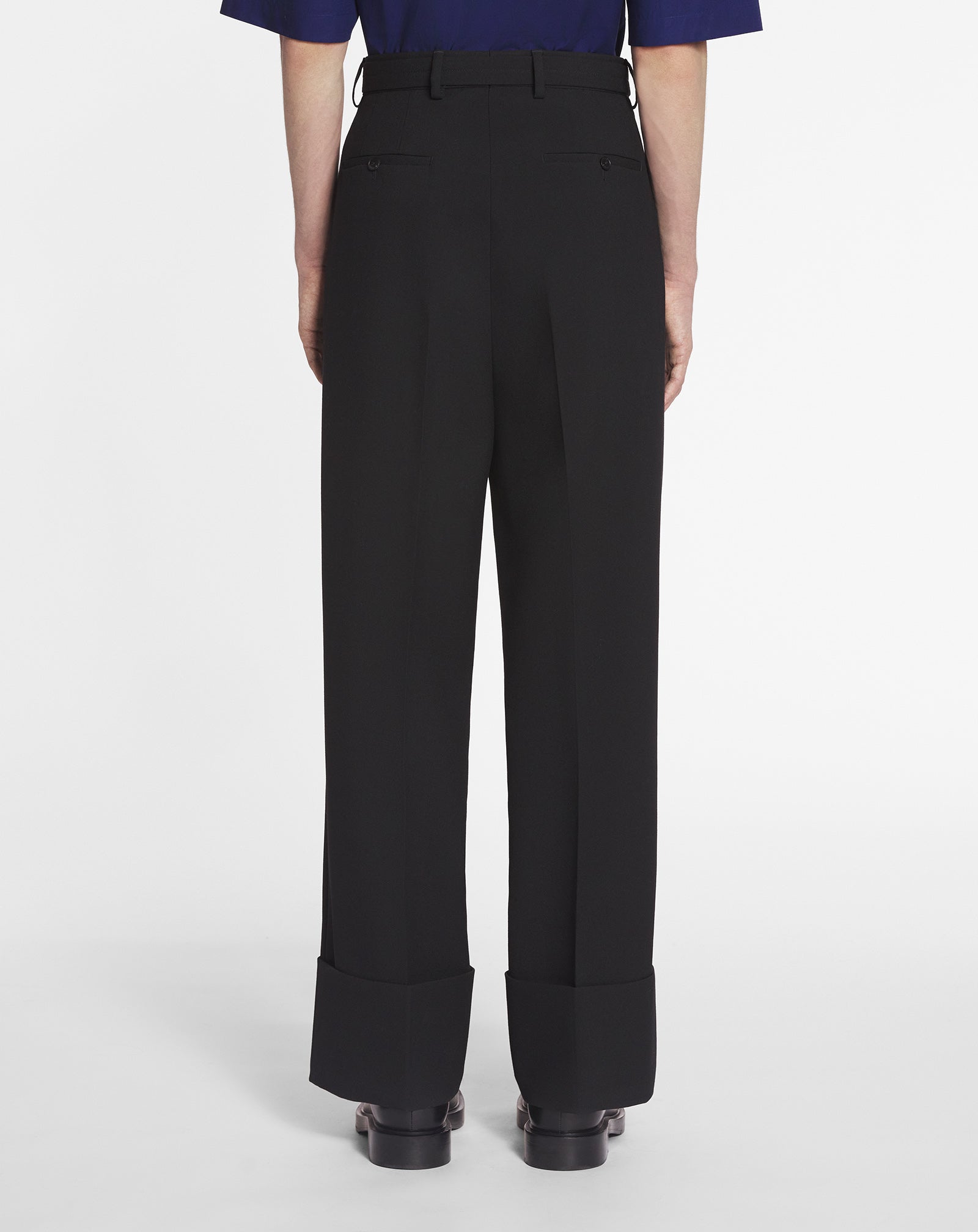 WIDE-LEG PANTS WITH CUFFS