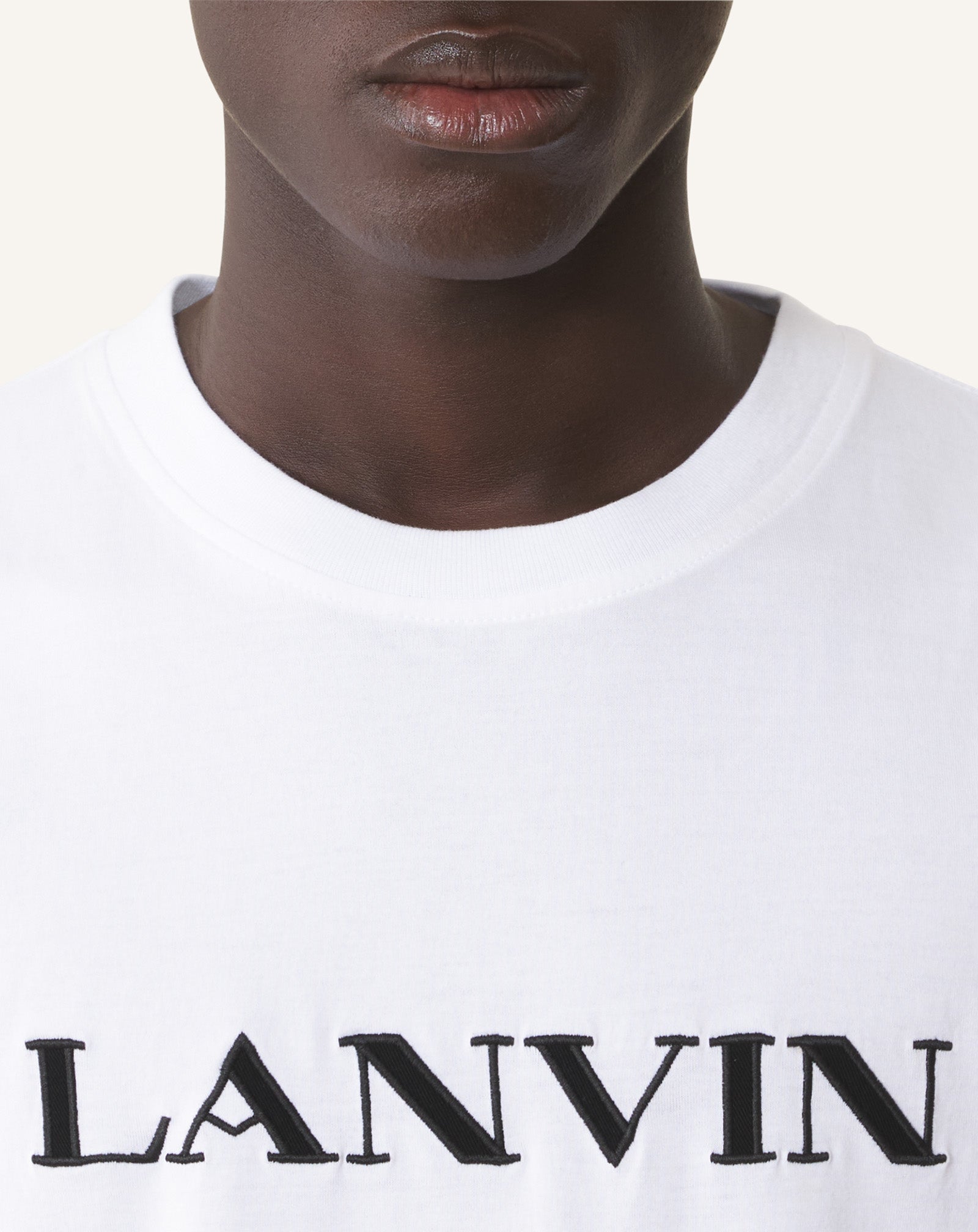 LANVIN EMBROIDERED COTTON T-SHIRT