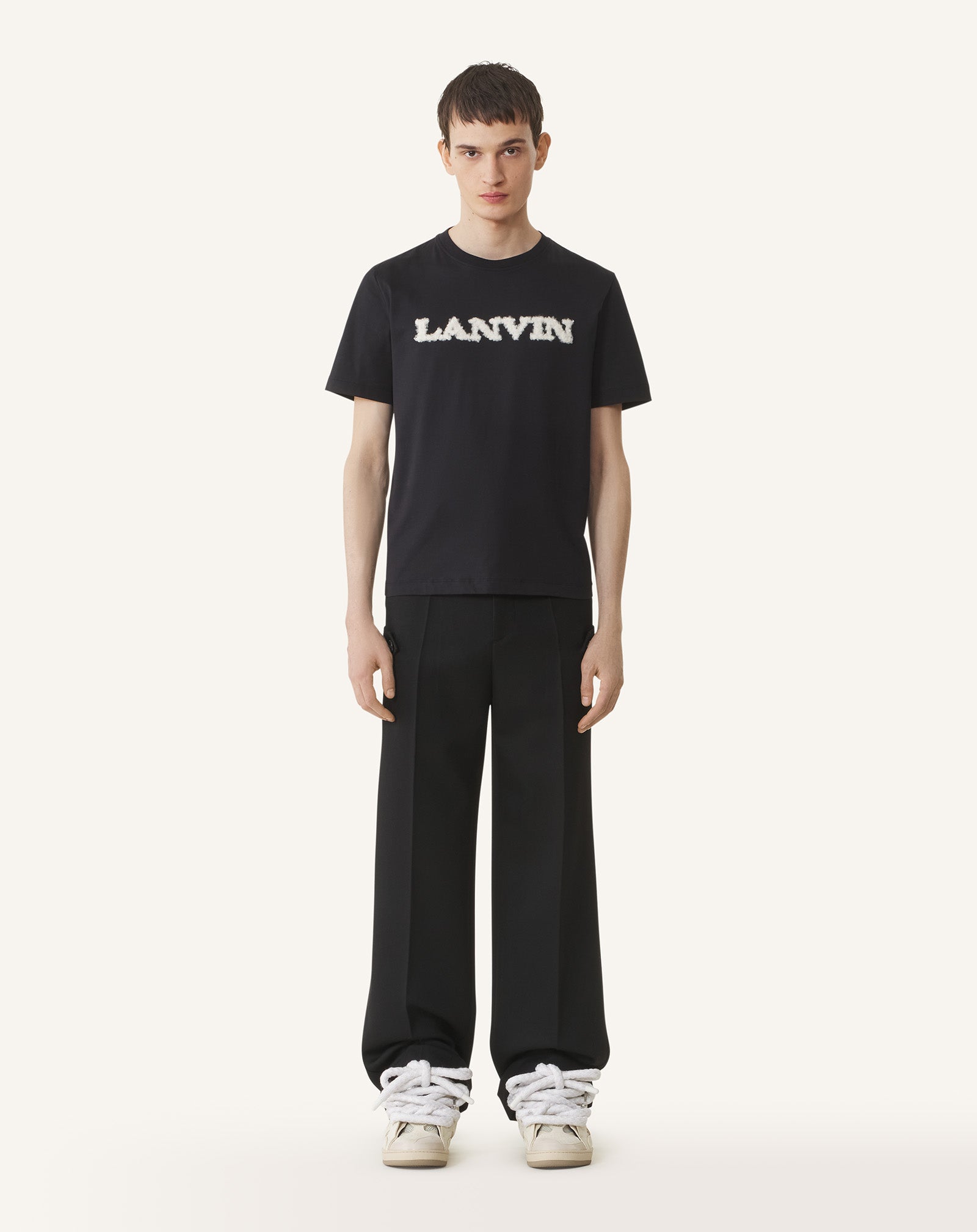 LANVIN SHEARLING COTTON T-SHIRT