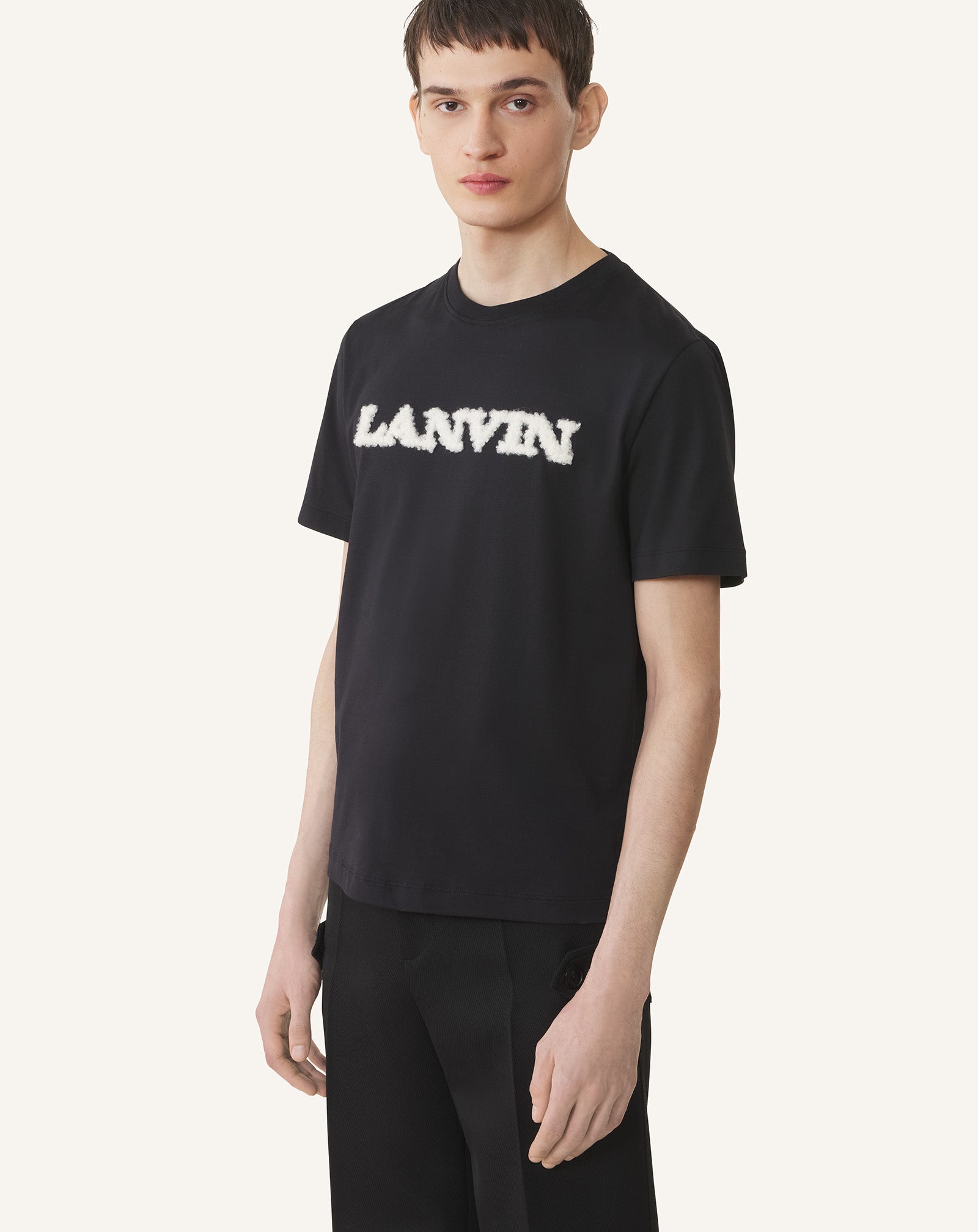LANVIN SHEARLING COTTON T-SHIRT