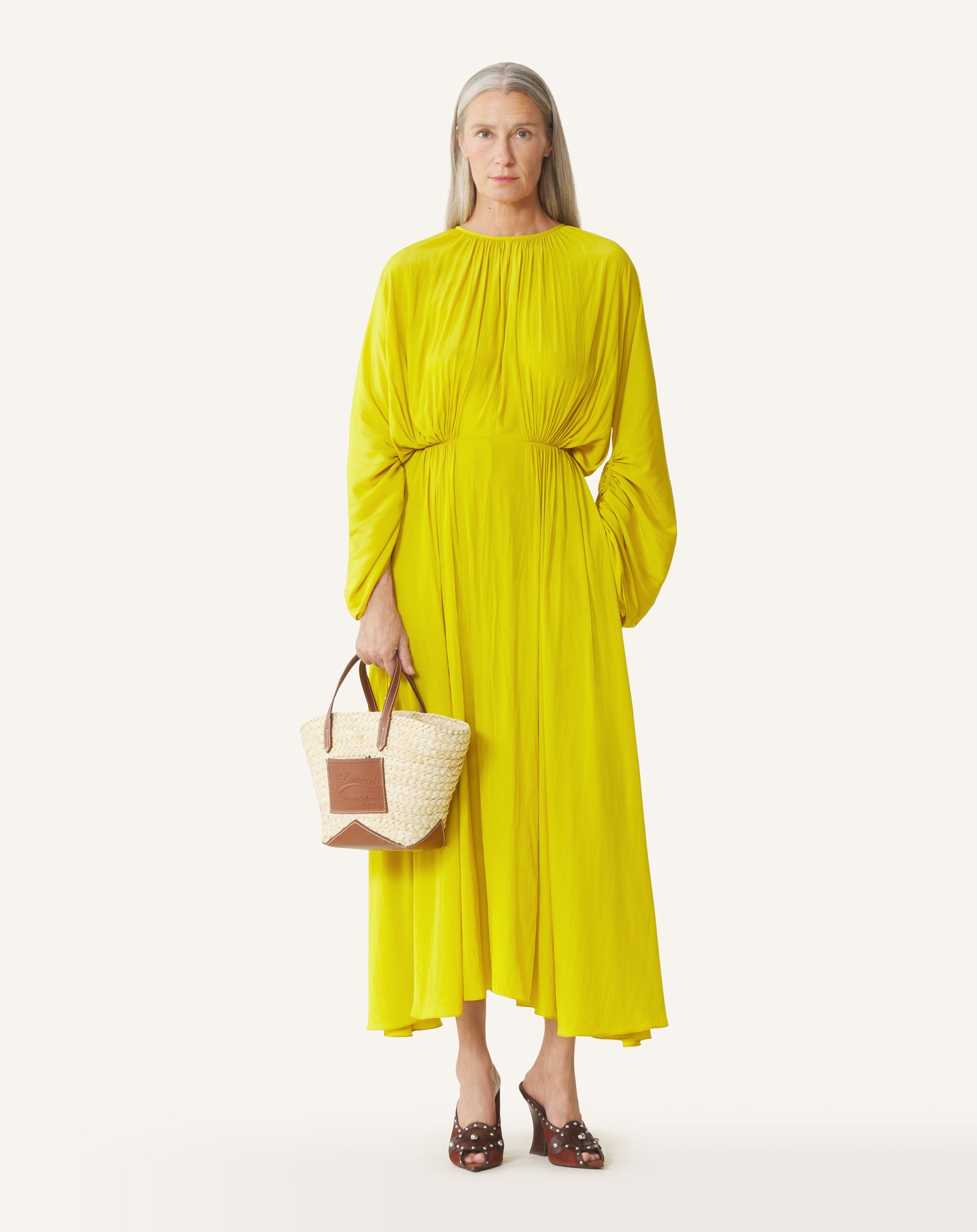 FITTED CHARMEUSE DRESS