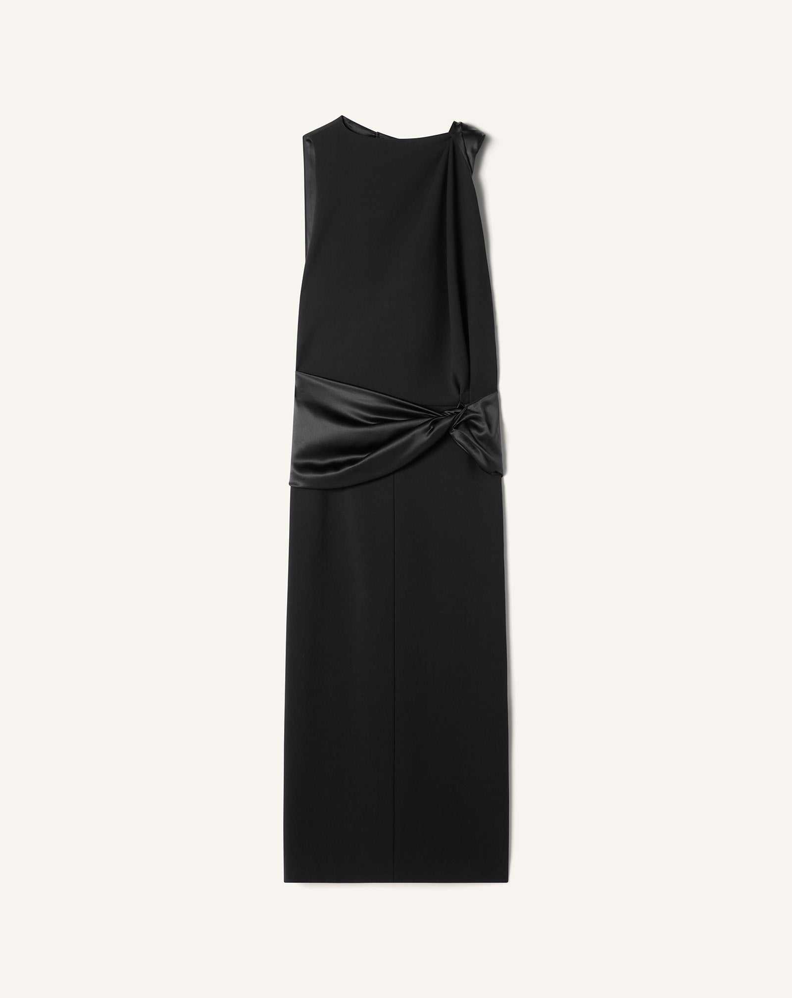 MIDI DRESS IN JERSEY AND SATIN