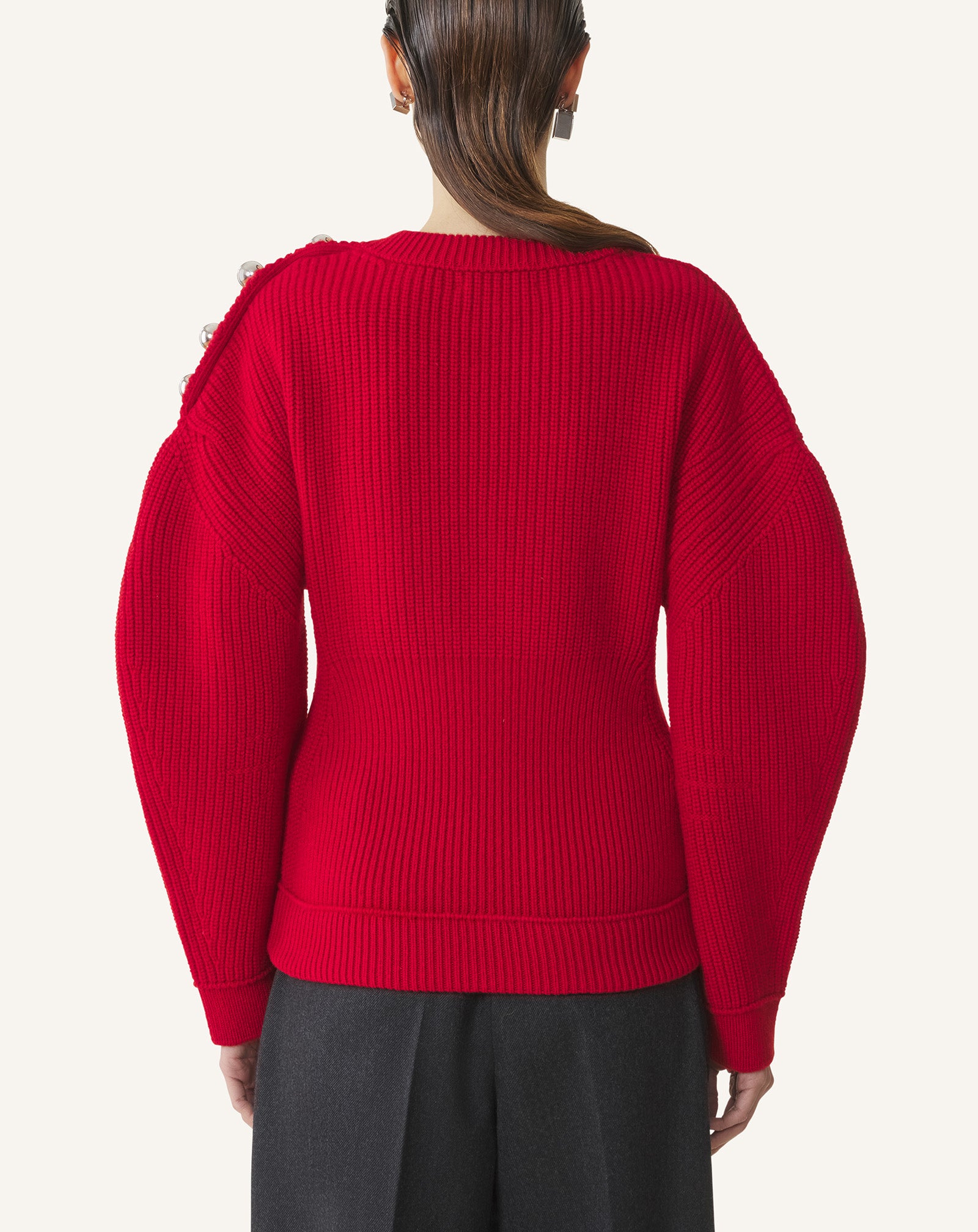 WOOL RIBBED SWEATER