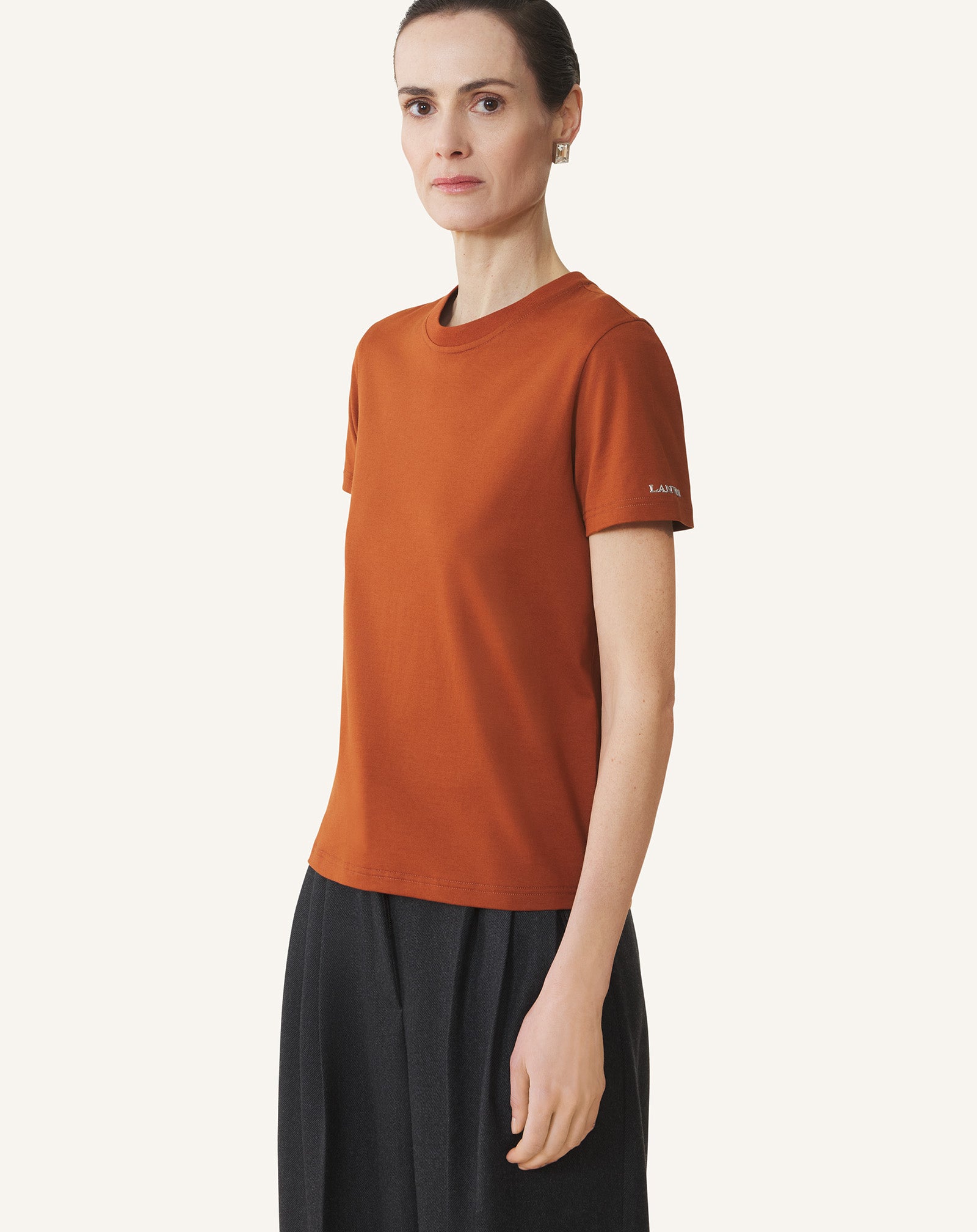 COTTON T-SHIRT WITH RIBBON DETAIL