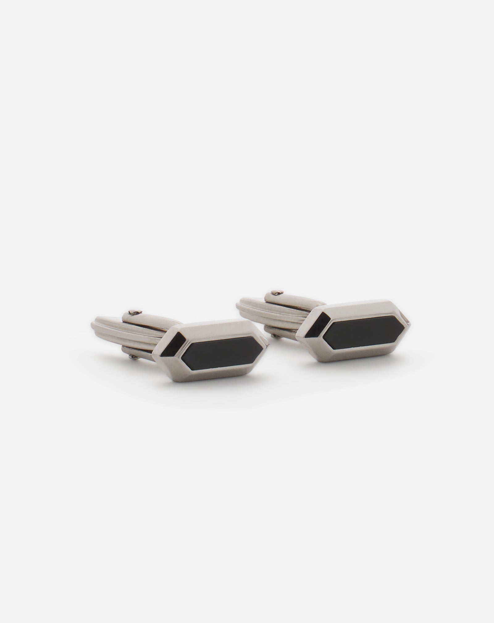 LANVIN LABEL TWO-TONE CUFFLINKS
