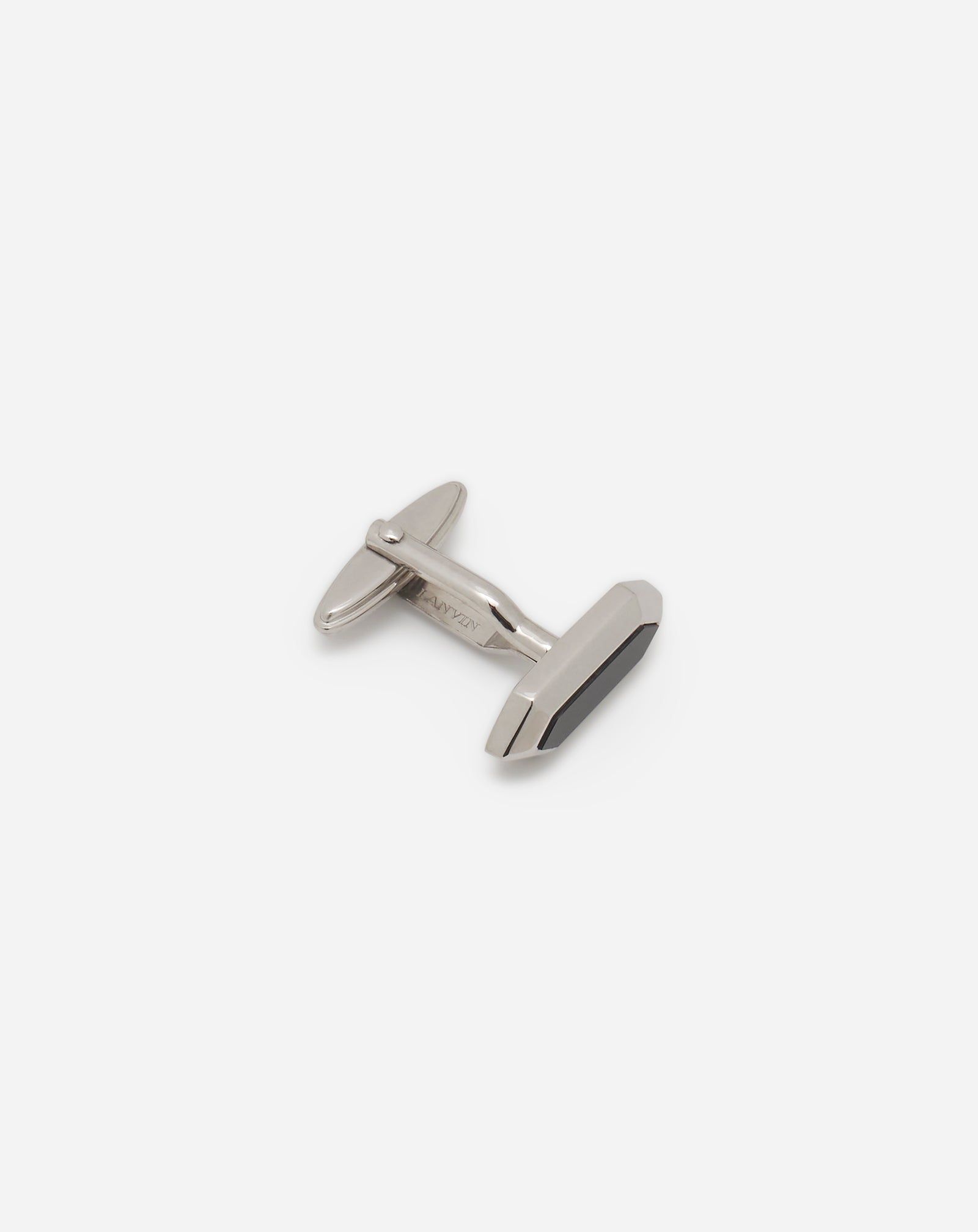 LANVIN LABEL TWO-TONE CUFFLINKS