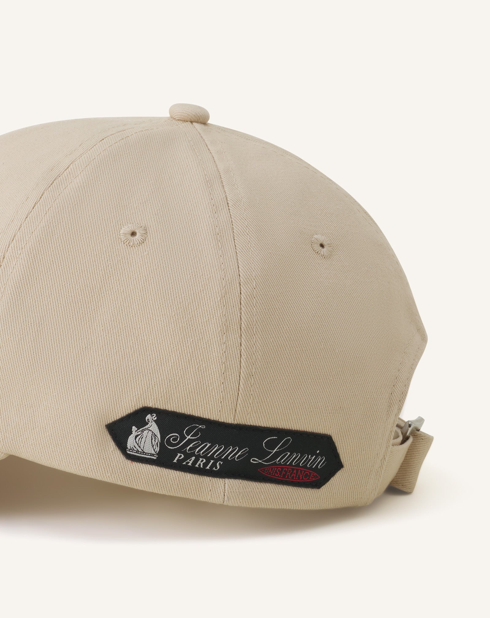 WHITE LANVIN SIGNATURE COTTON CAP