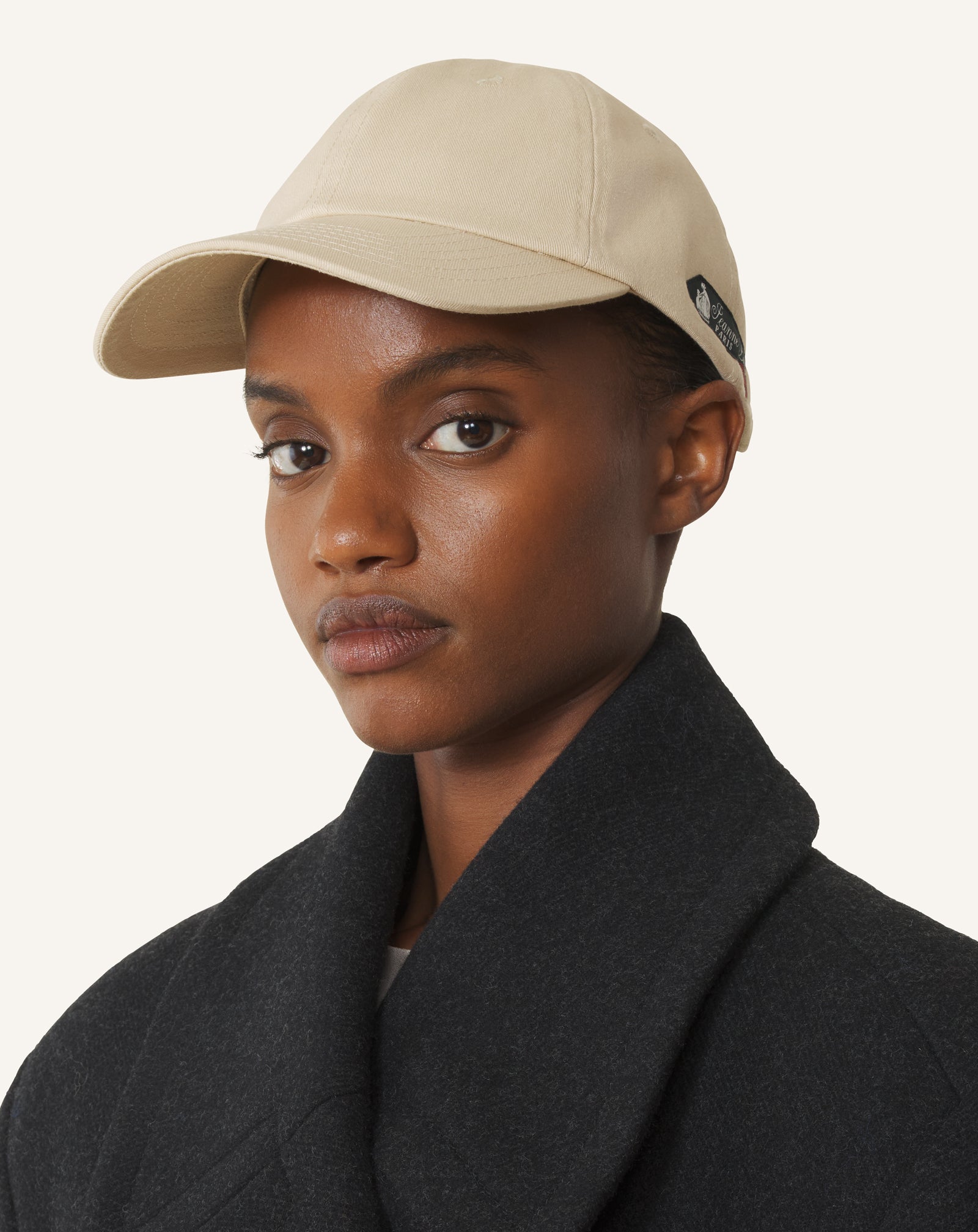 WHITE LANVIN LABEL COTTON CAP