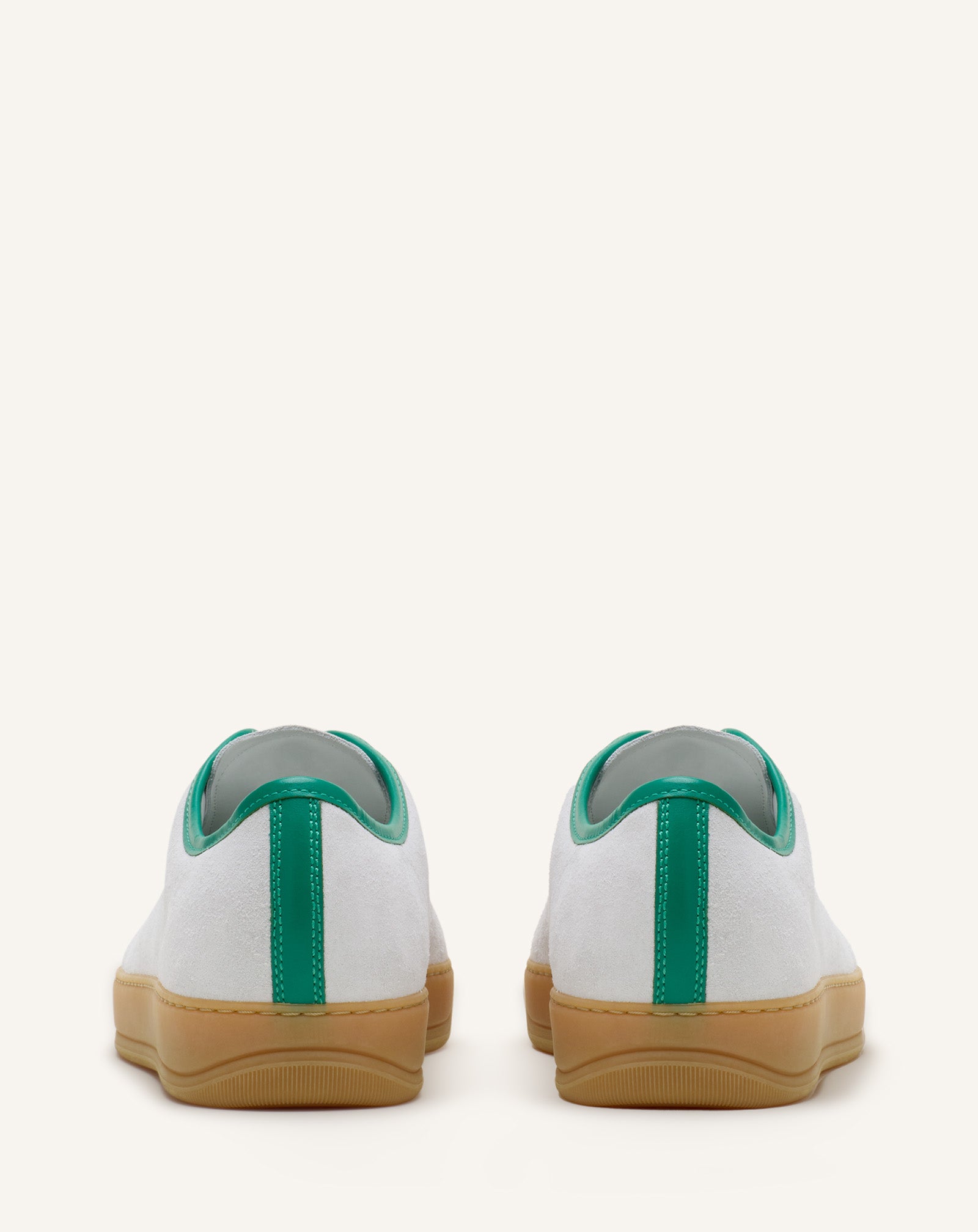 WHITE DBB1 LEATHER AND SUEDE SNEAKERS