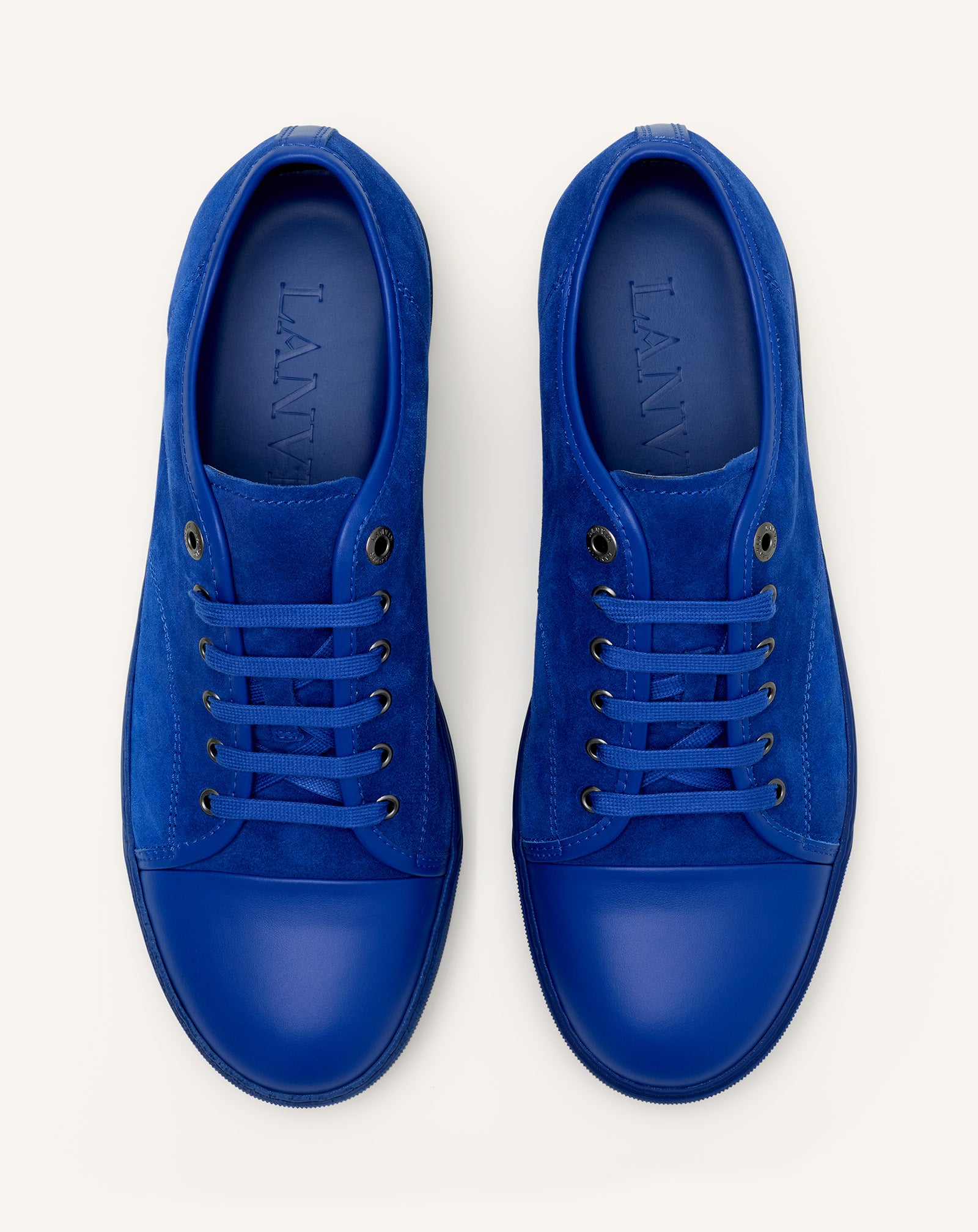 BLUE DBB1 LEATHER AND SUEDE SNEAKERS