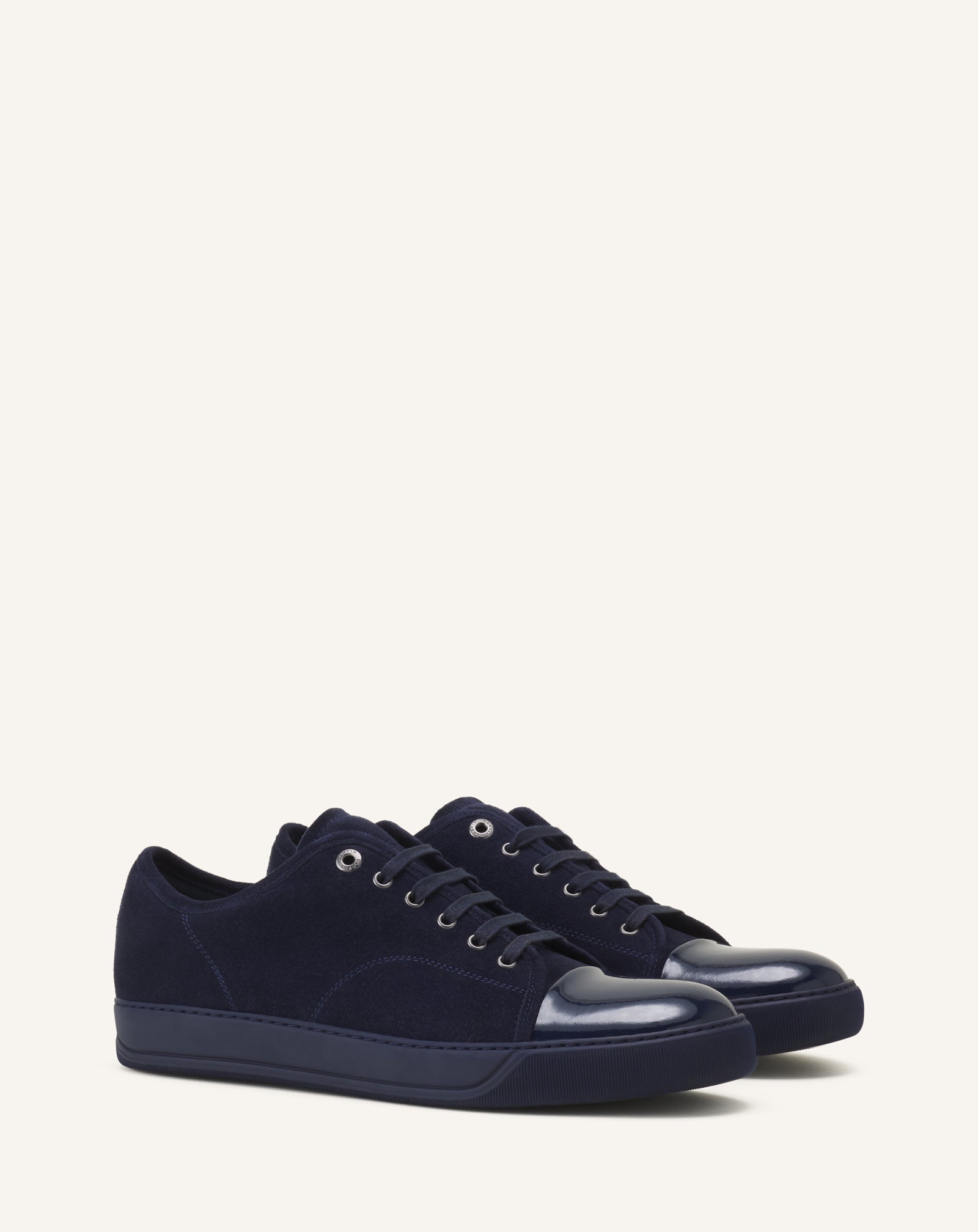DBB1 PATENT LEATHER AND SUEDE SNEAKERS