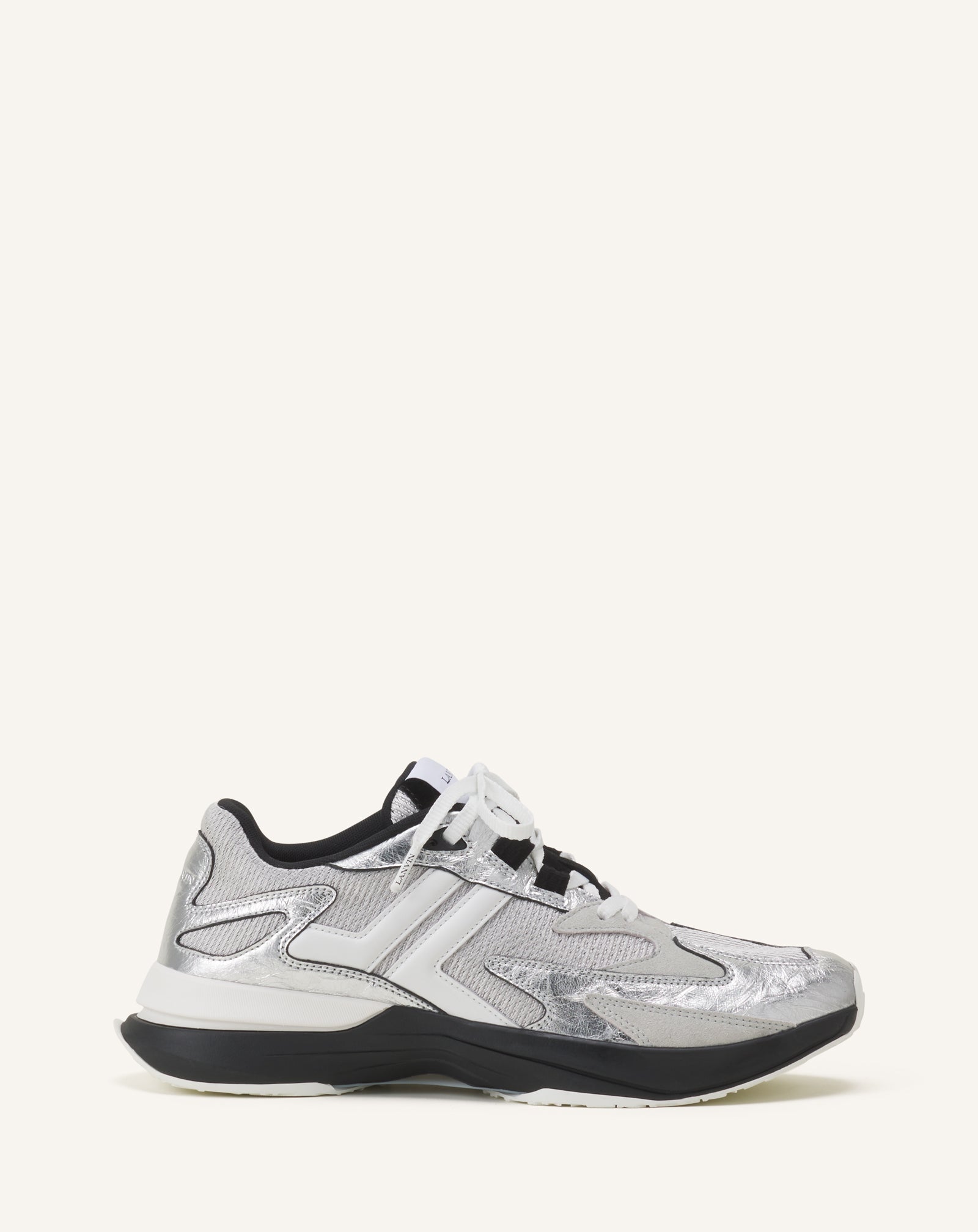 JLA SNEAKERS IN CRINKLED METALLIC LEATHER