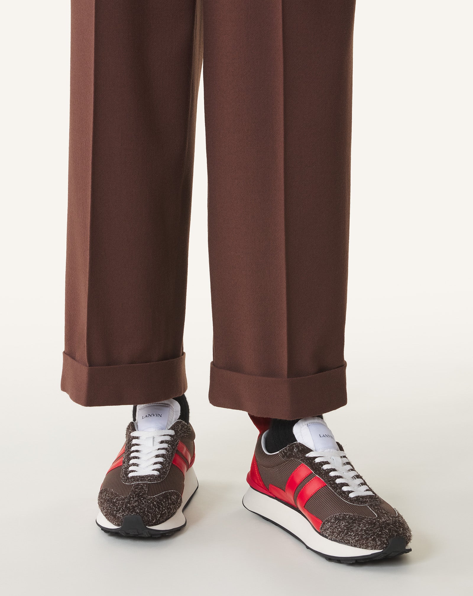 BUMPR SNEAKERS IN MESH AND BRUSHED SUEDE