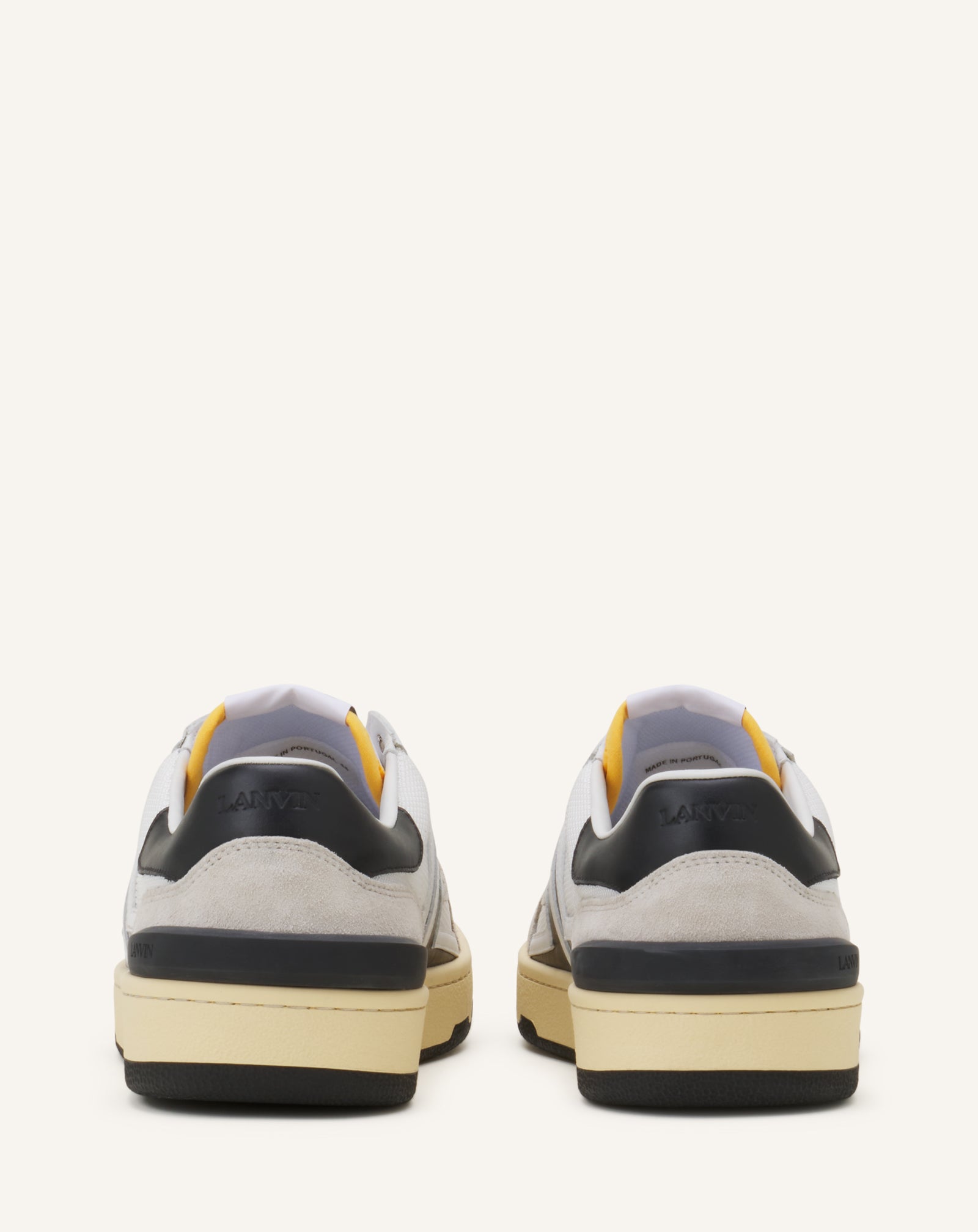 WHITE CLAY SNEAKERS IN MESH AND LEATHER