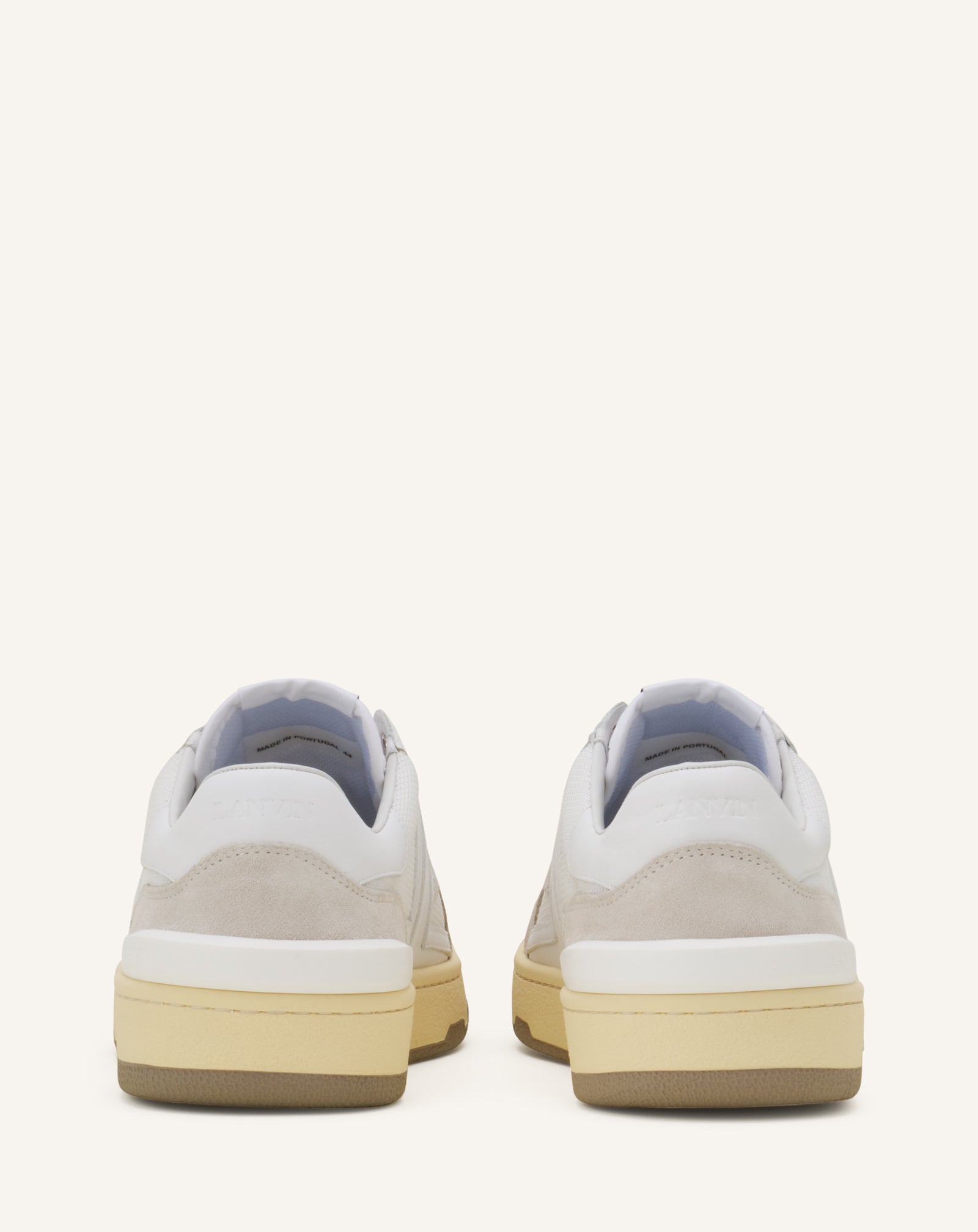 WHITE CLAY SNEAKERS IN MESH AND LEATHER