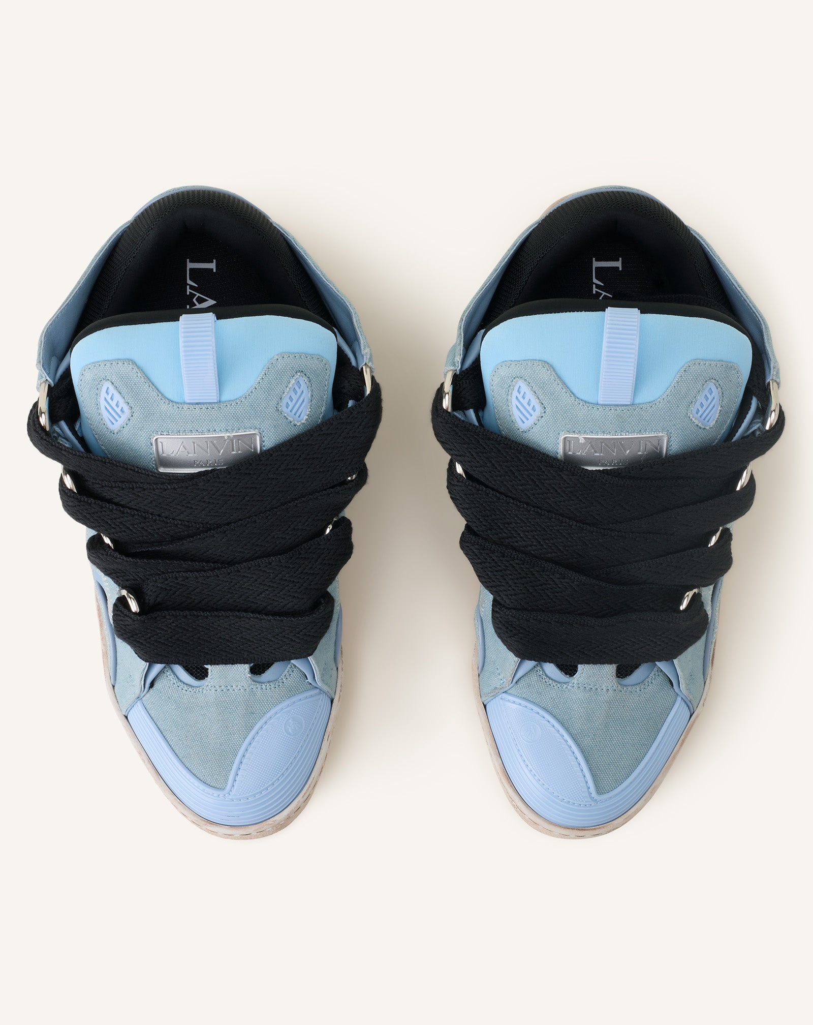 BLUE CURB SNEAKERS IN CANVAS