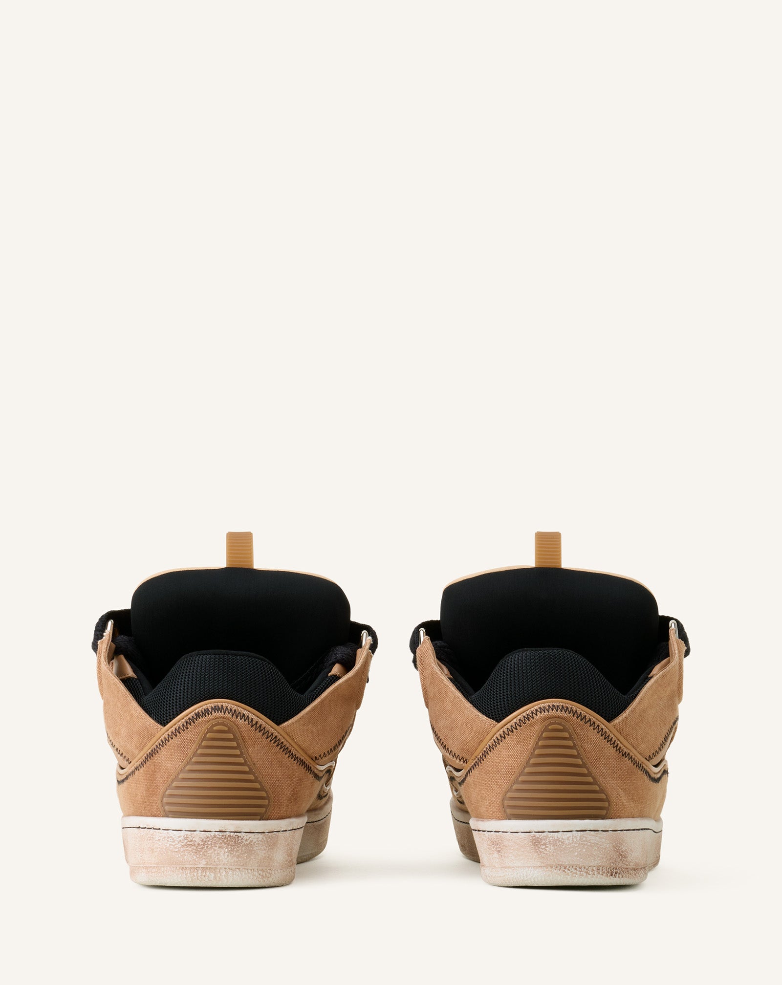 BROWN CURB SNEAKERS IN CANVAS