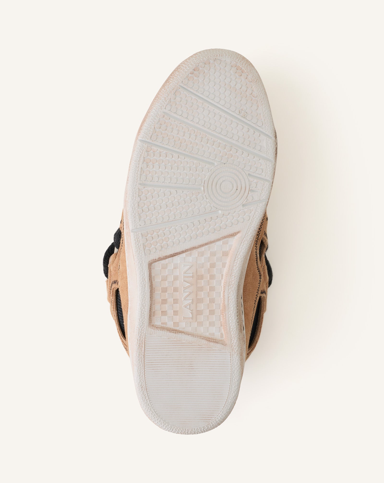 BROWN CURB SNEAKERS IN CANVAS