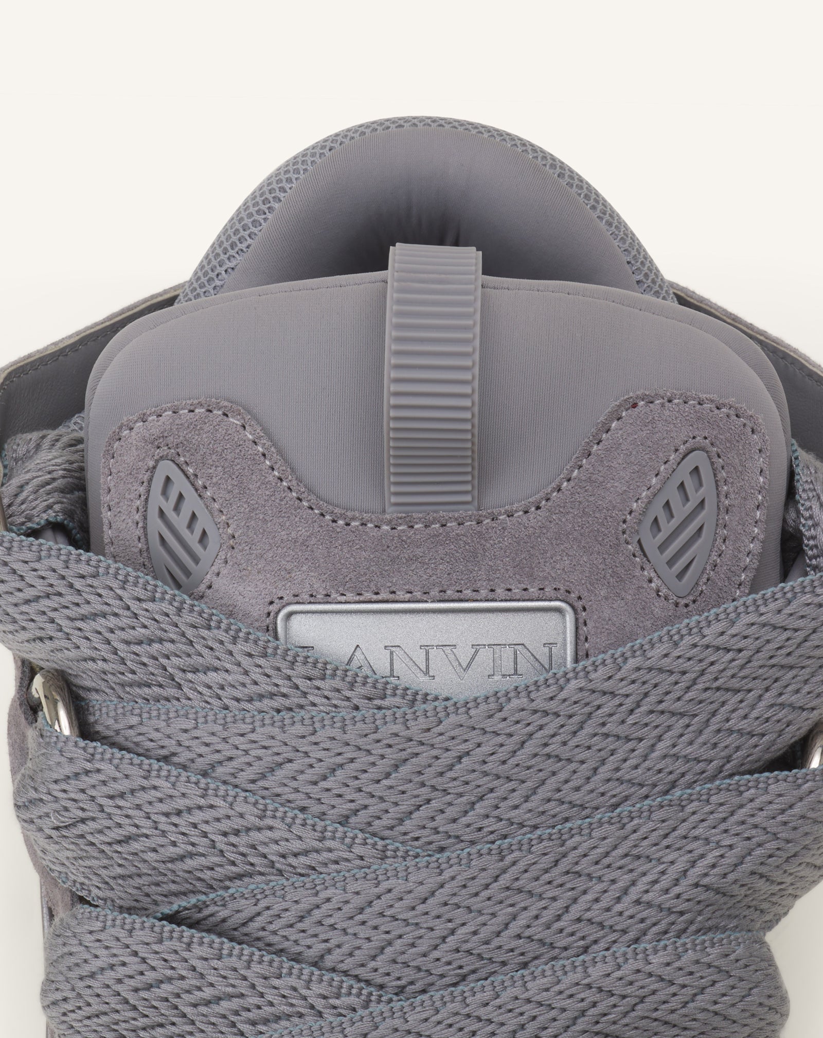GREY CURB MONOCHROME SUEDE SNEAKERS