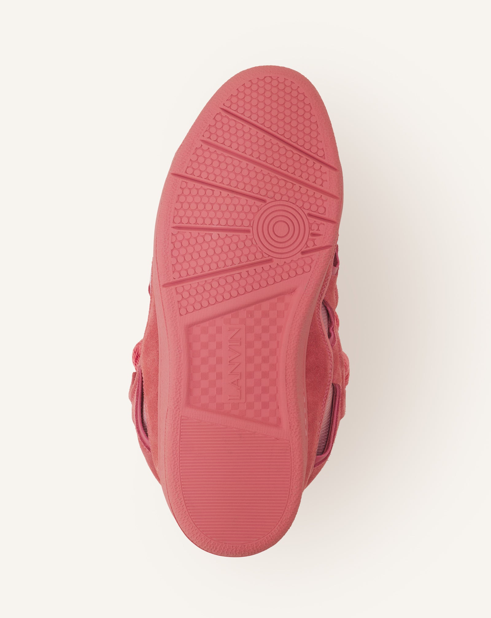 PINK CURB MONOCHROME SUEDE SNEAKERS