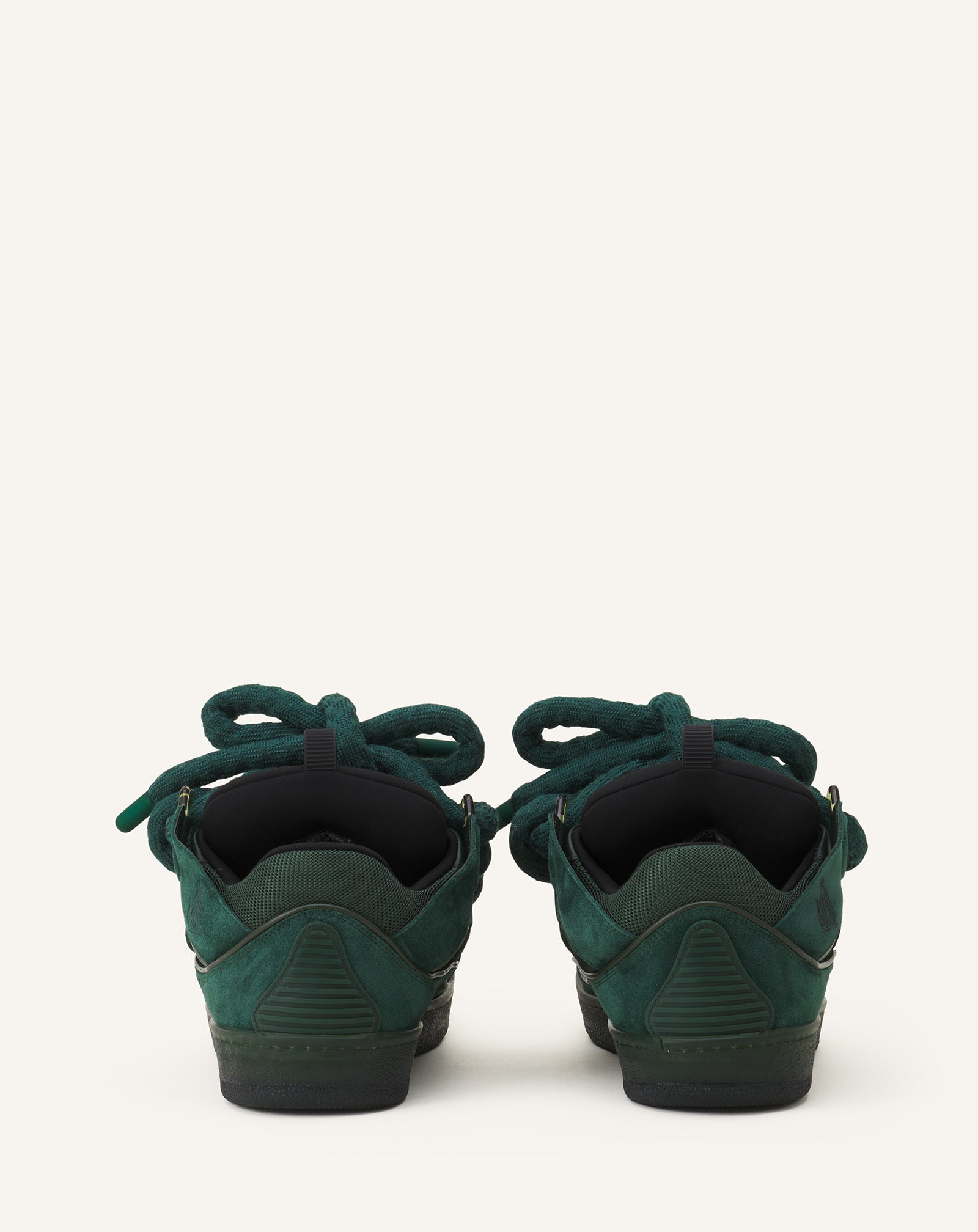 CURB SNEAKERS IN LEATHER WITH SNAKE LACES