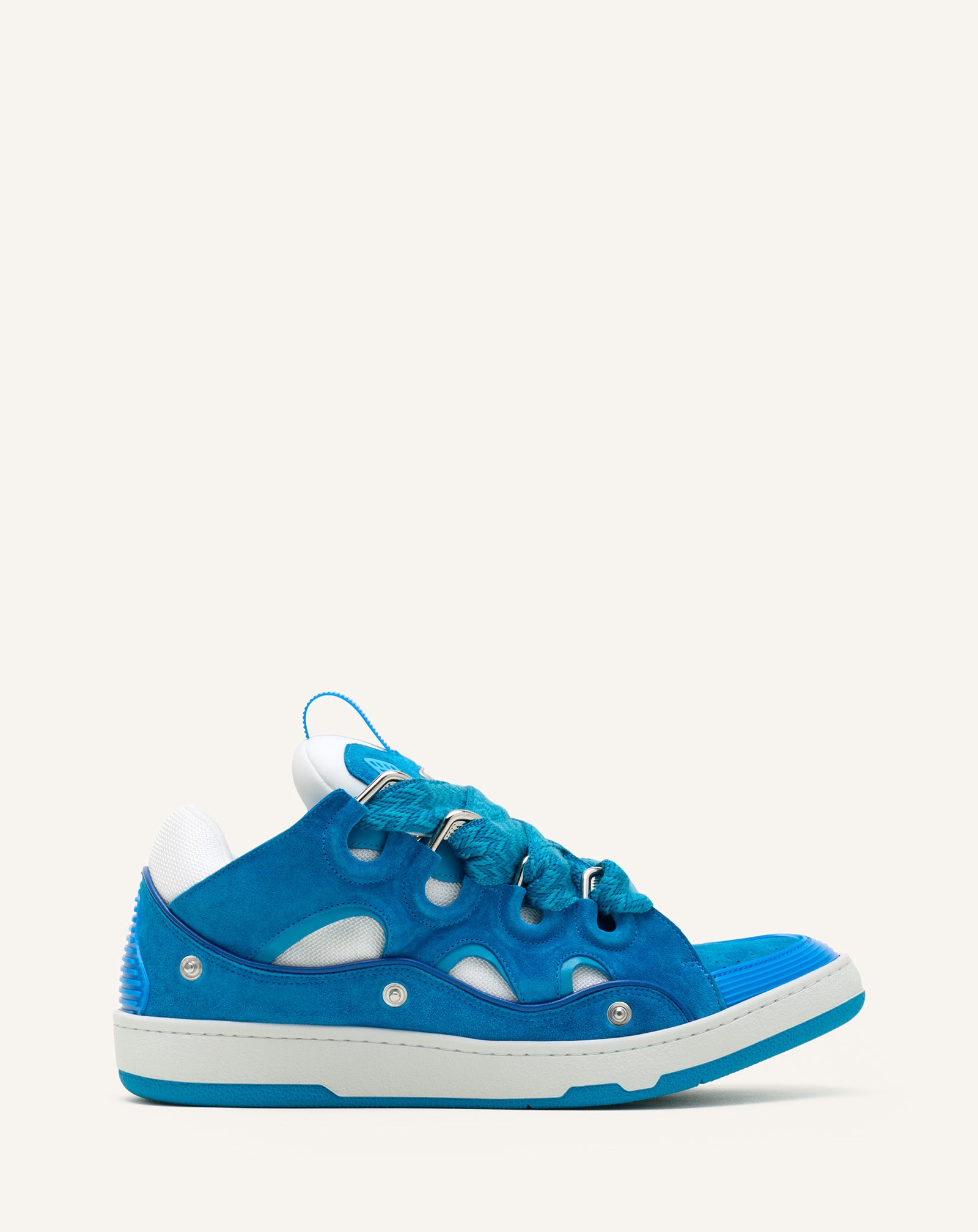 BLUE CURB PATCH  SNEAKERS IN LEATHER