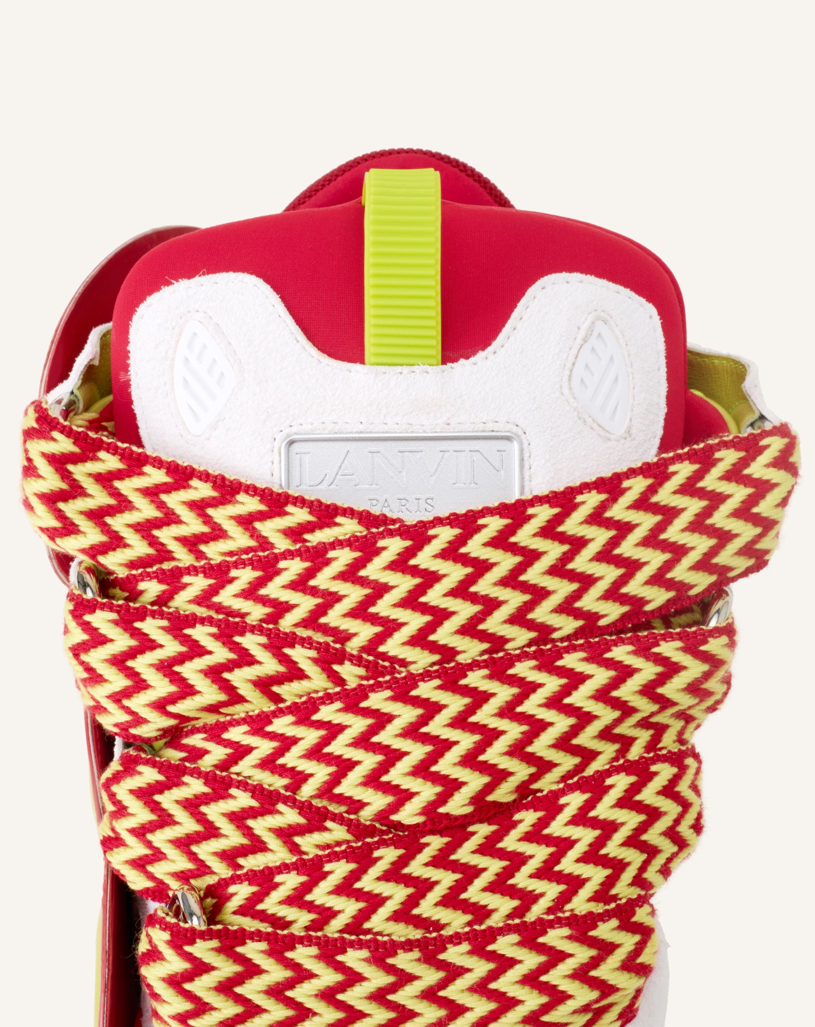 RED CURB PATCH  SNEAKERS IN LEATHER