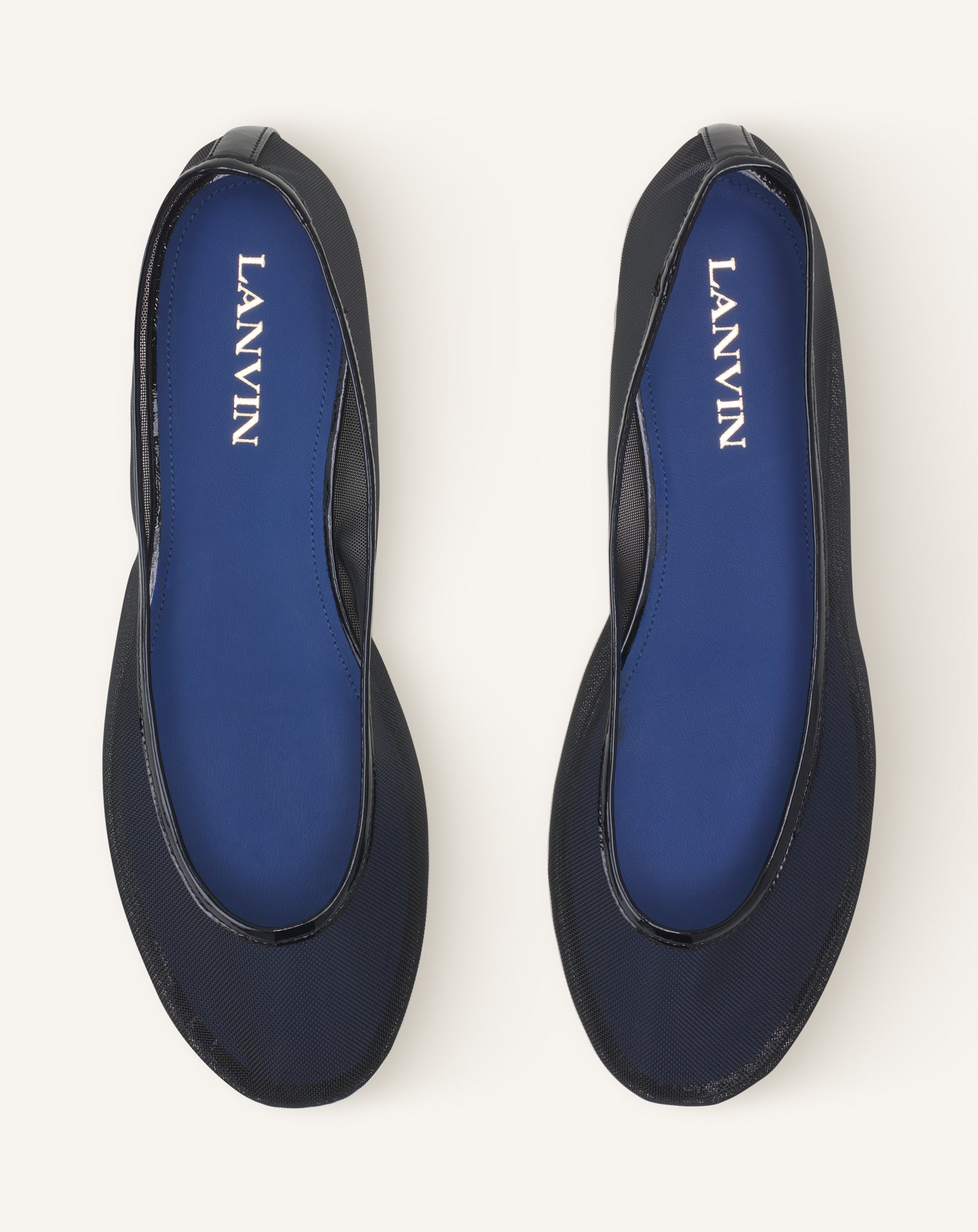 BLACK THE BALLERINA FLAT IN MESH