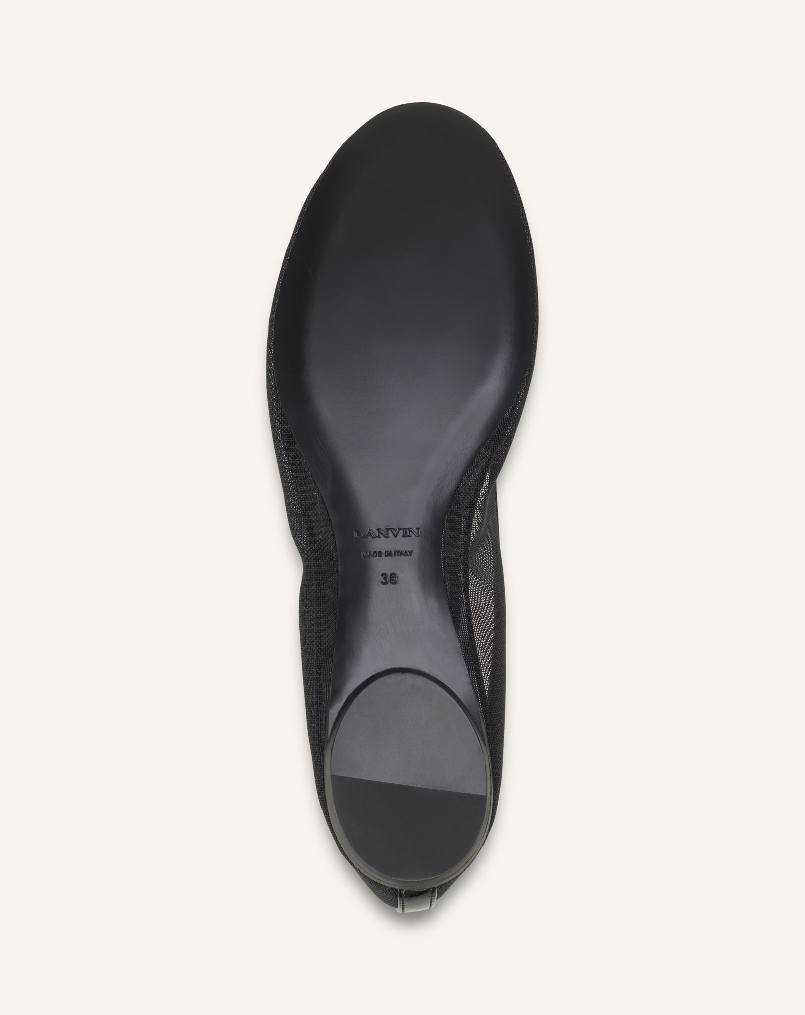 BLACK THE BALLERINA FLAT IN MESH