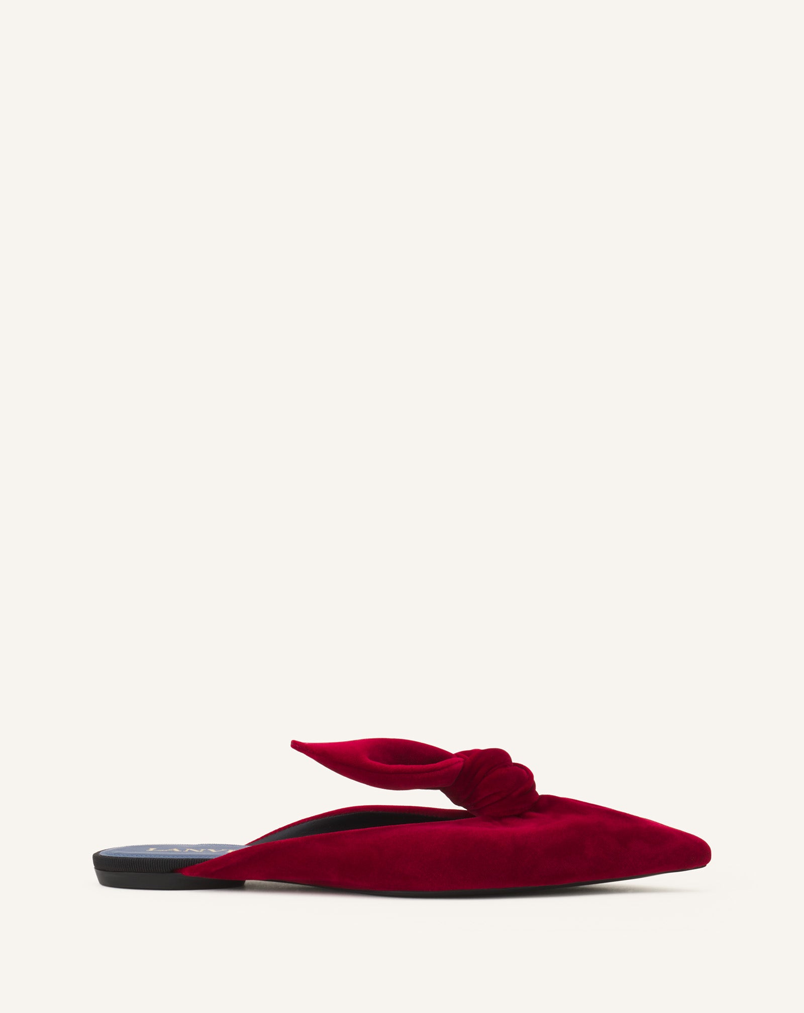 MIDNIGHT STEP VELVET BOW MULE