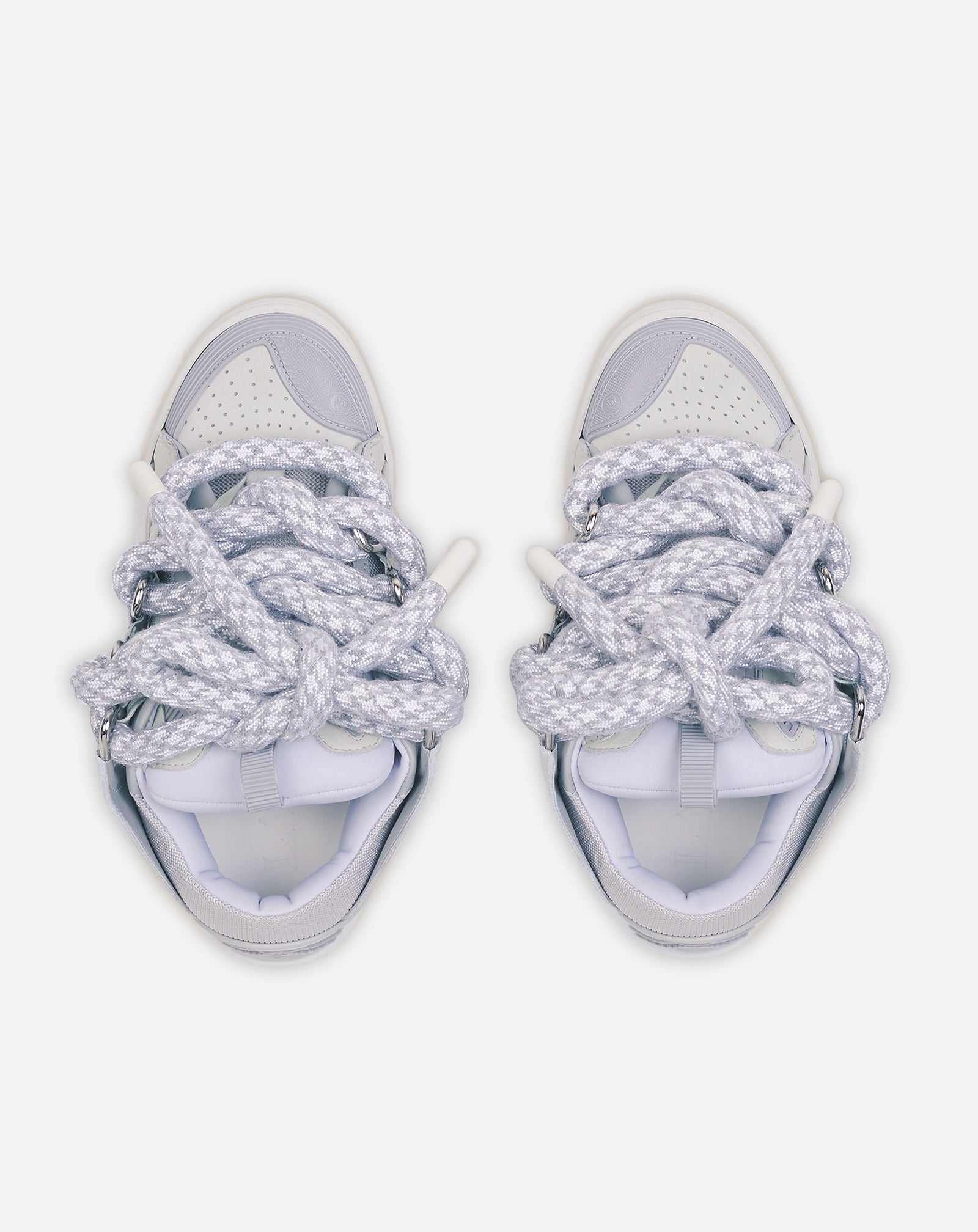 CURB SNEAKERS IN LEATHER WITH SNAKE LACES