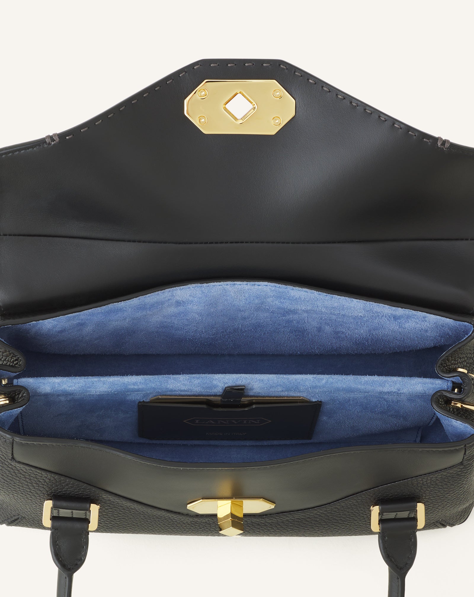 BLACK LE CONFIDENT BY LANVIN 26 LEATHER BAG