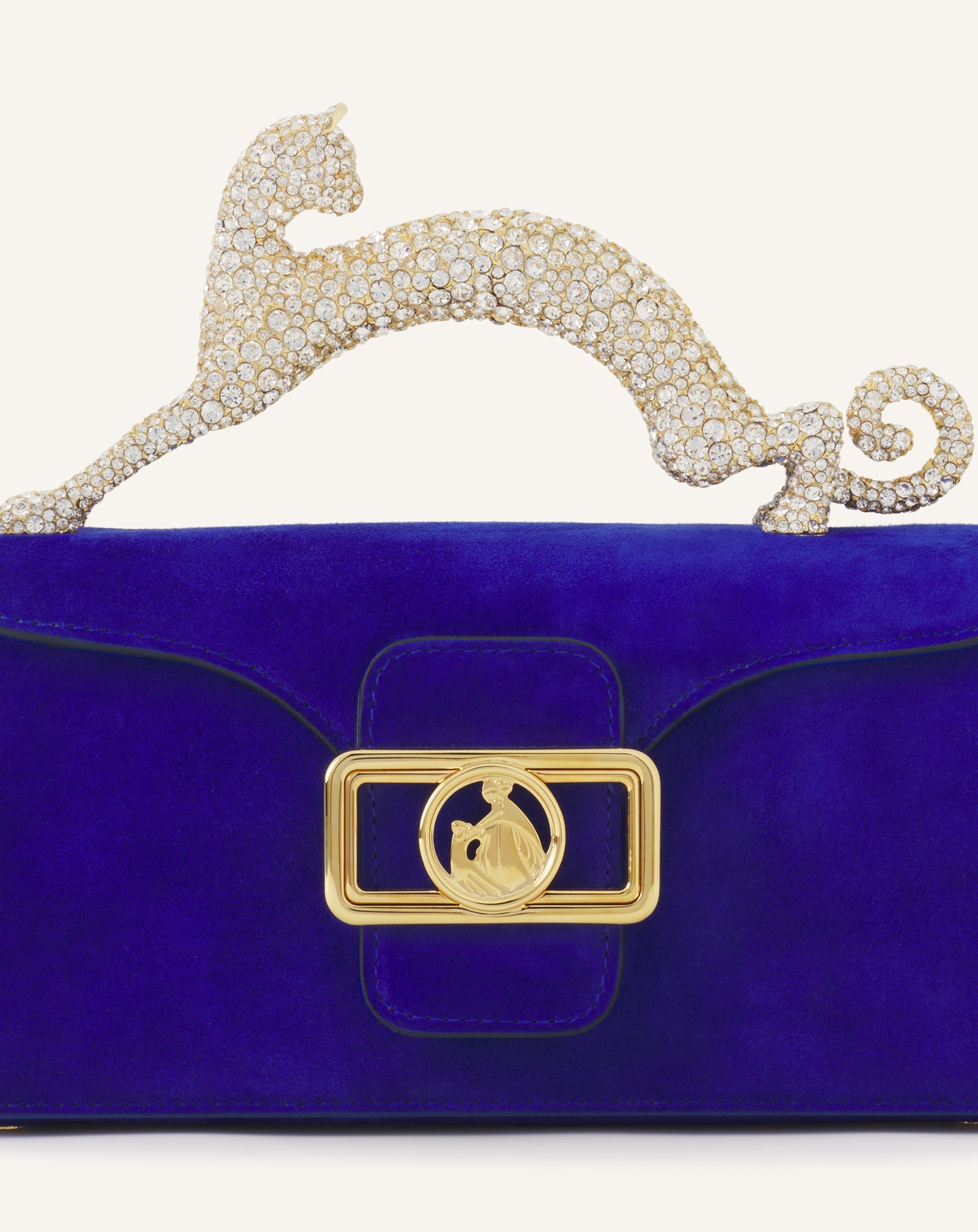 BLUE PENCIL CAT NANO BAG IN LEATHER