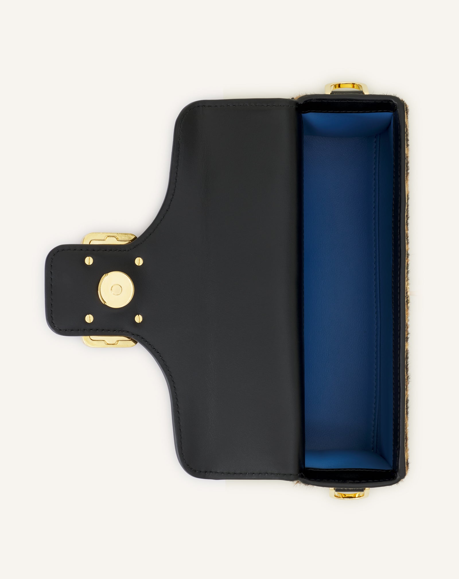 BEIGE PENCIL CAT NANO BAG IN LEOPARD PRINT